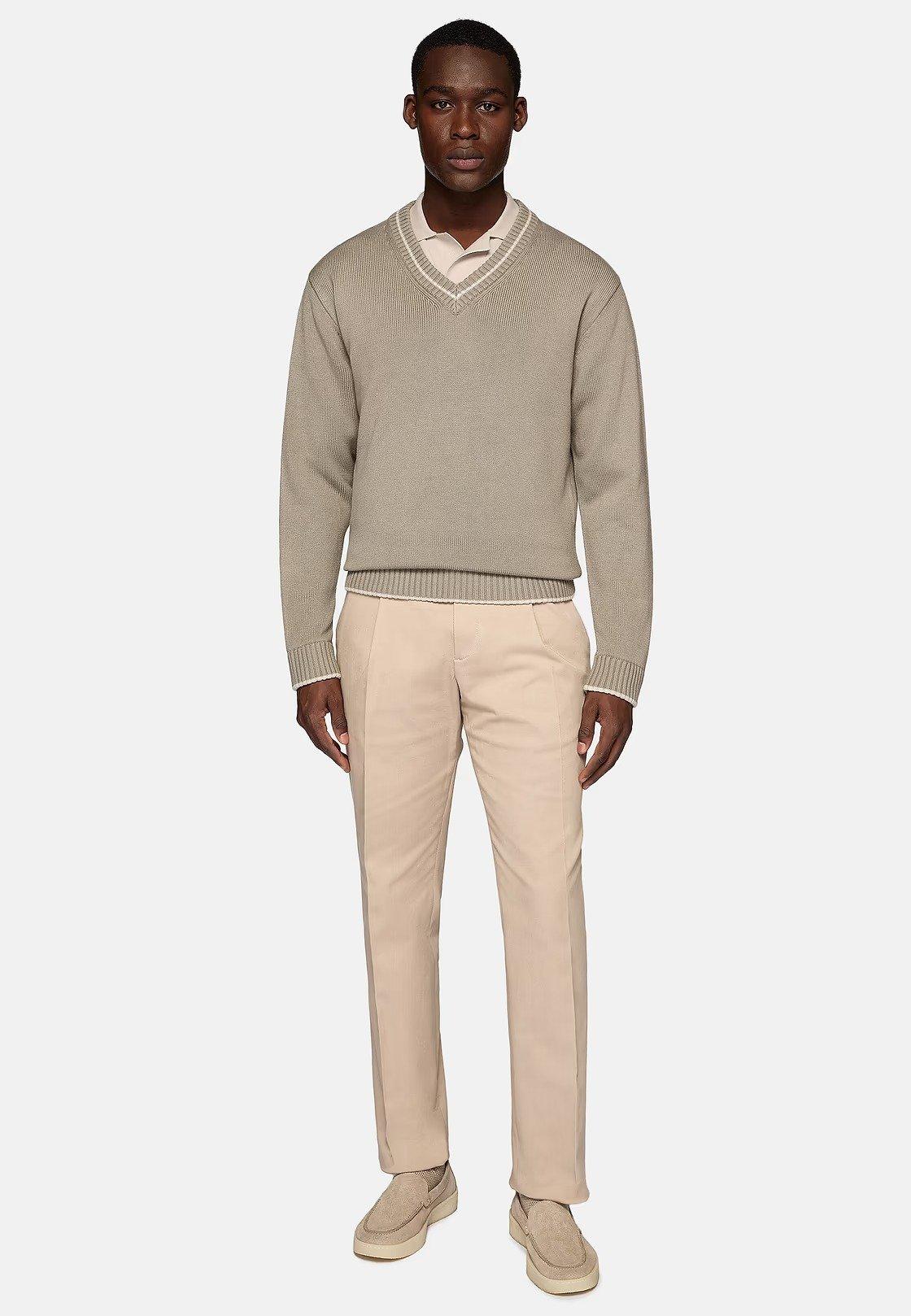 Beige Regular Wool Sweater, , large image number 0