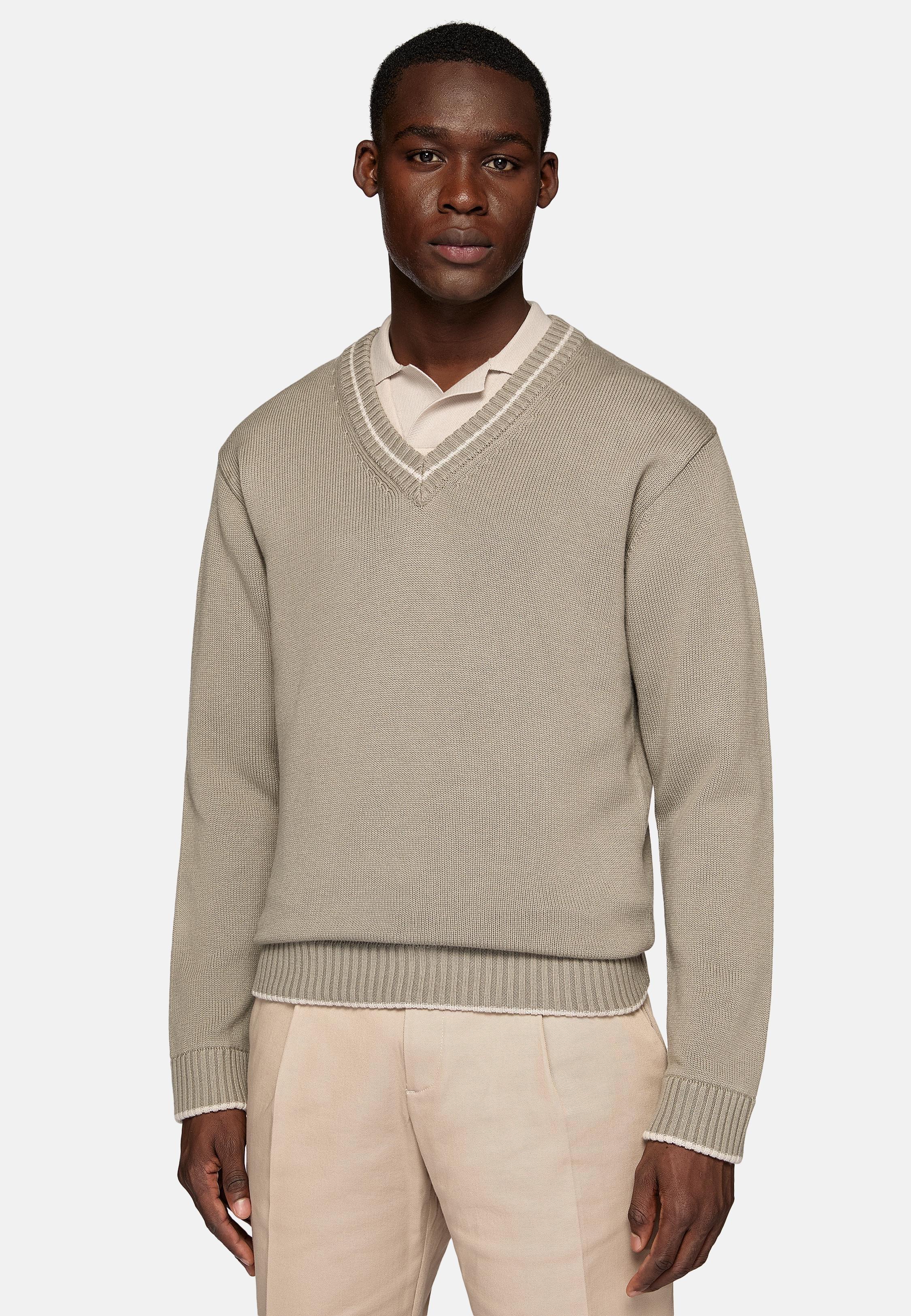 Beige Regular Wool Sweater, , large image number 1