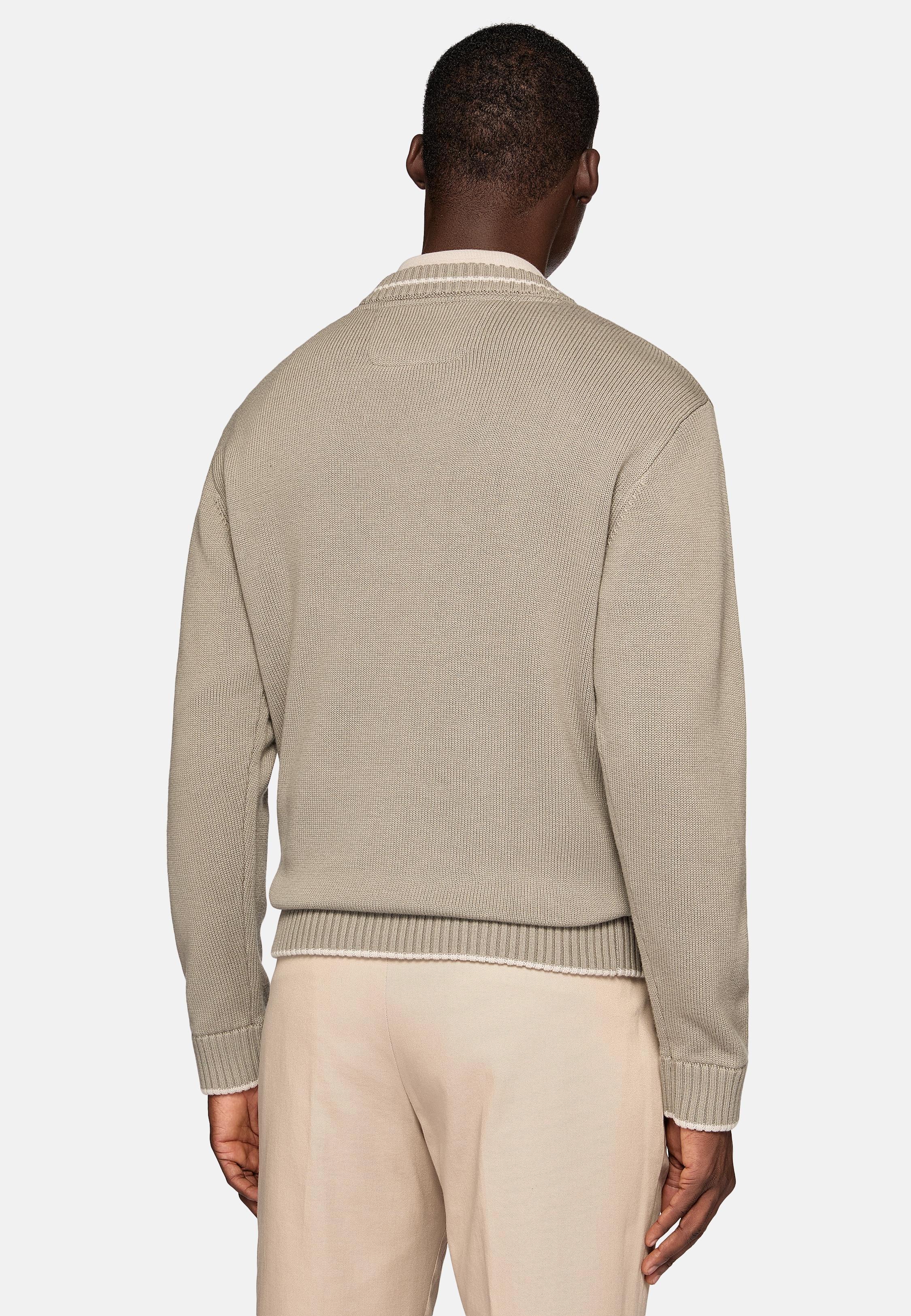 Beige Regular Wool Sweater, , large image number 3
