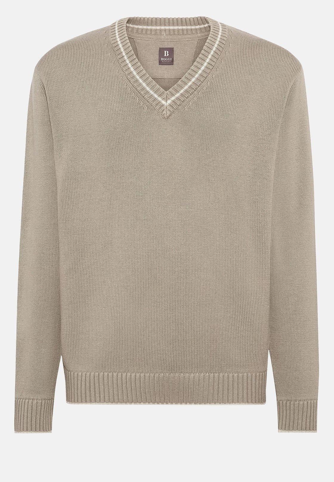 Beige Regular Wool Sweater, , large image number 4