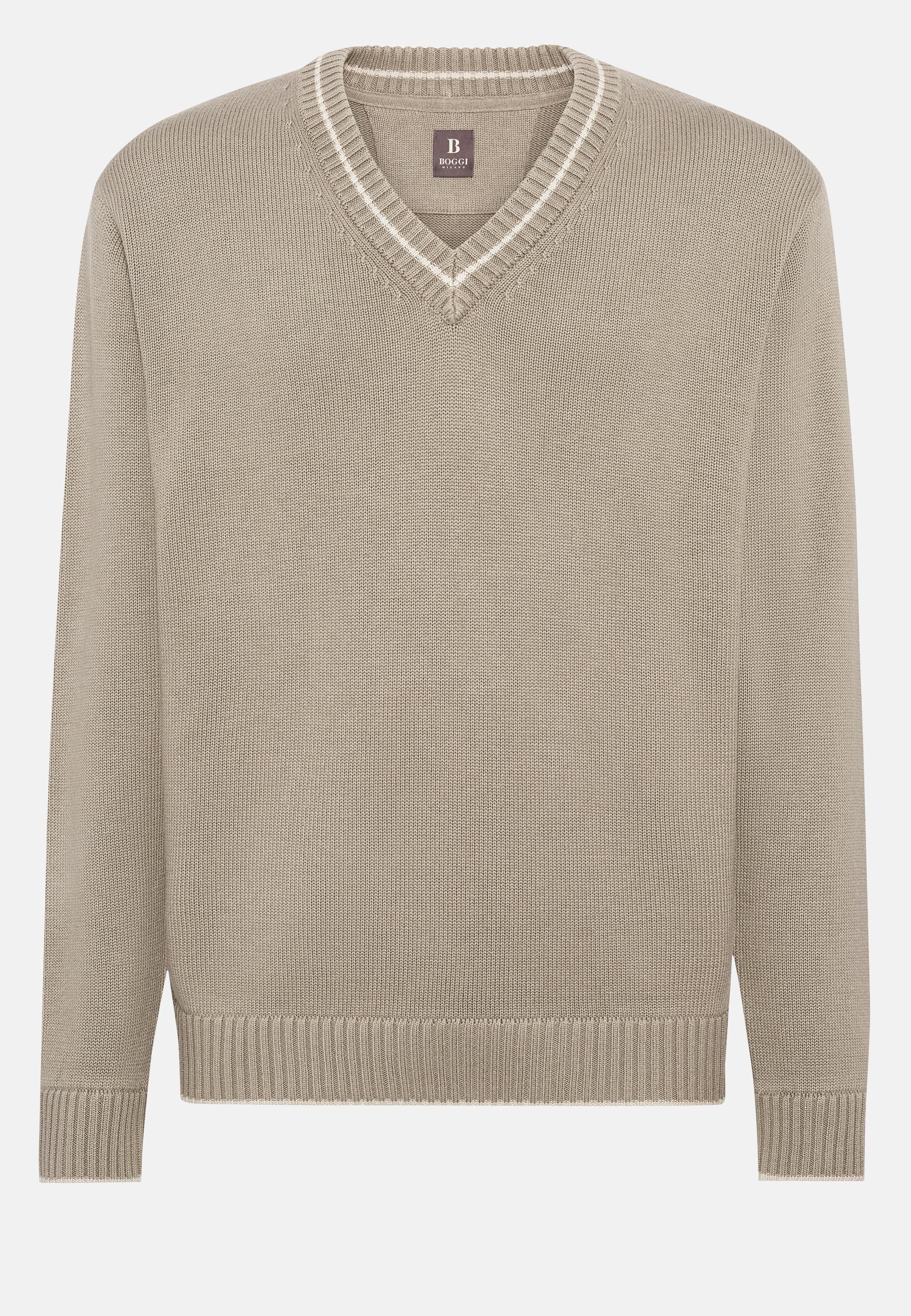 Beige Regular Wool Sweater, , large image number 6