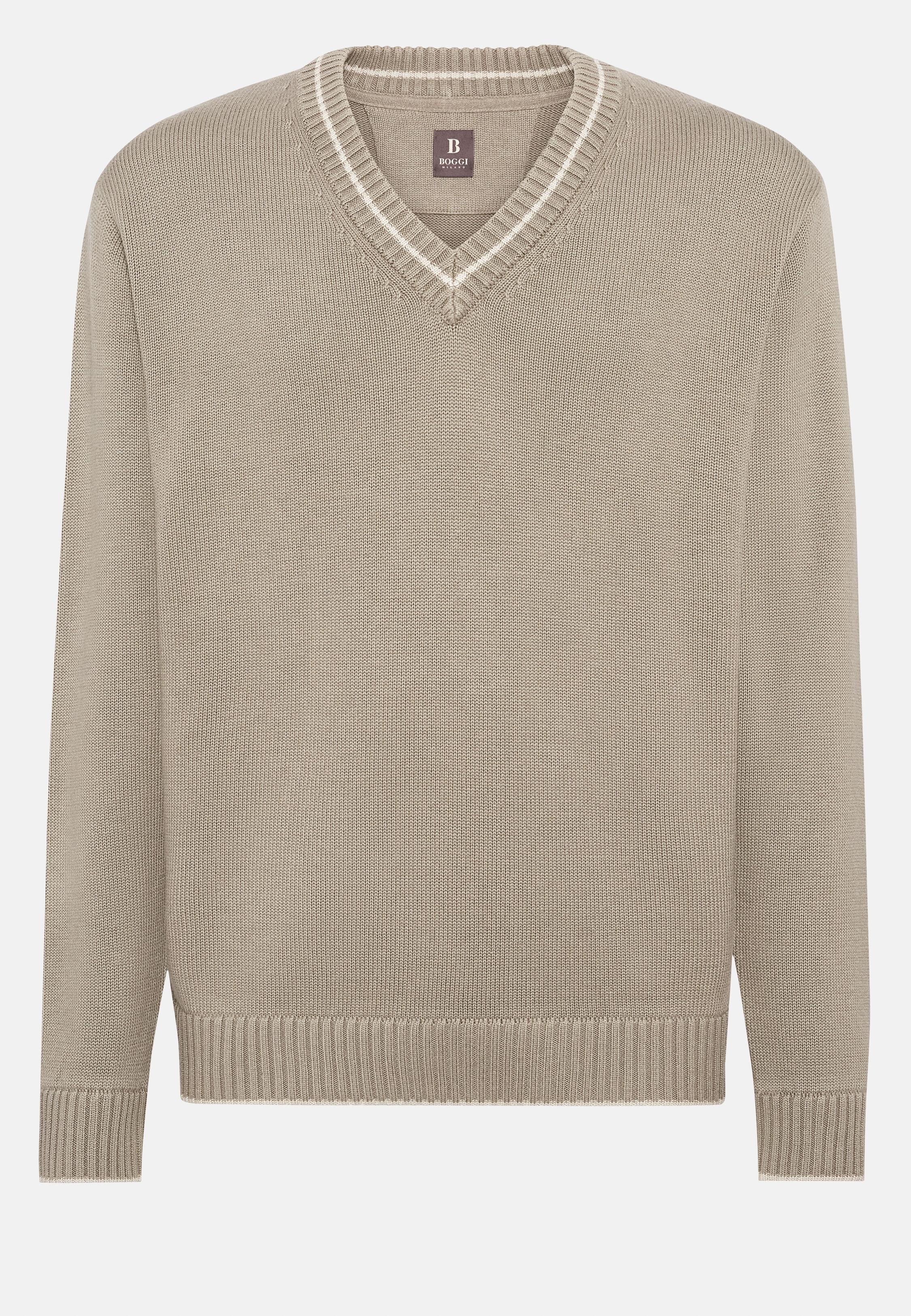 Regular Wool Sweater, Taupe, Taupe, large image number 7