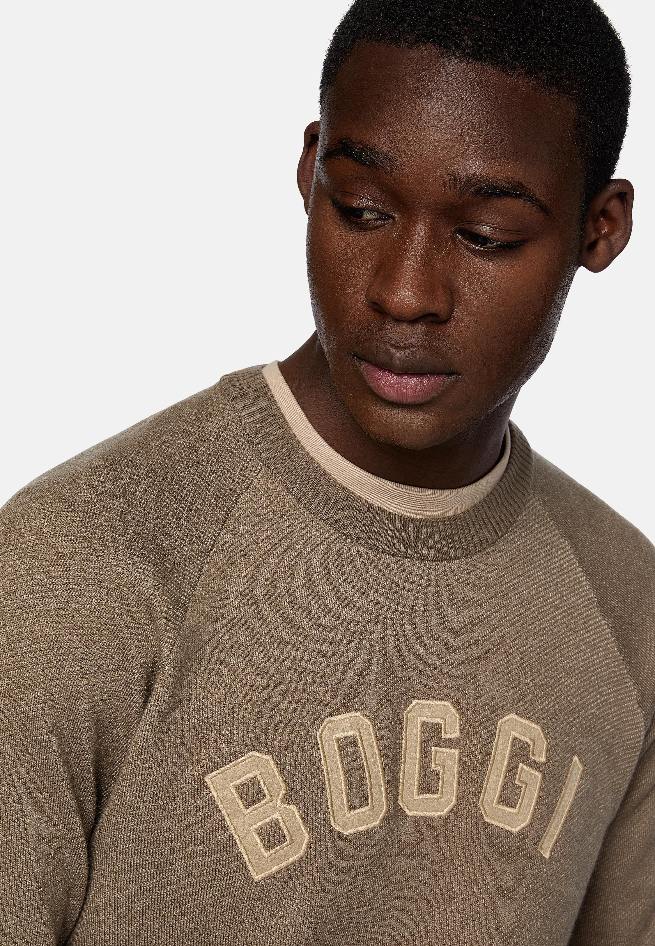 Brown Crew Neck Cotton Jumper, , large image number 3