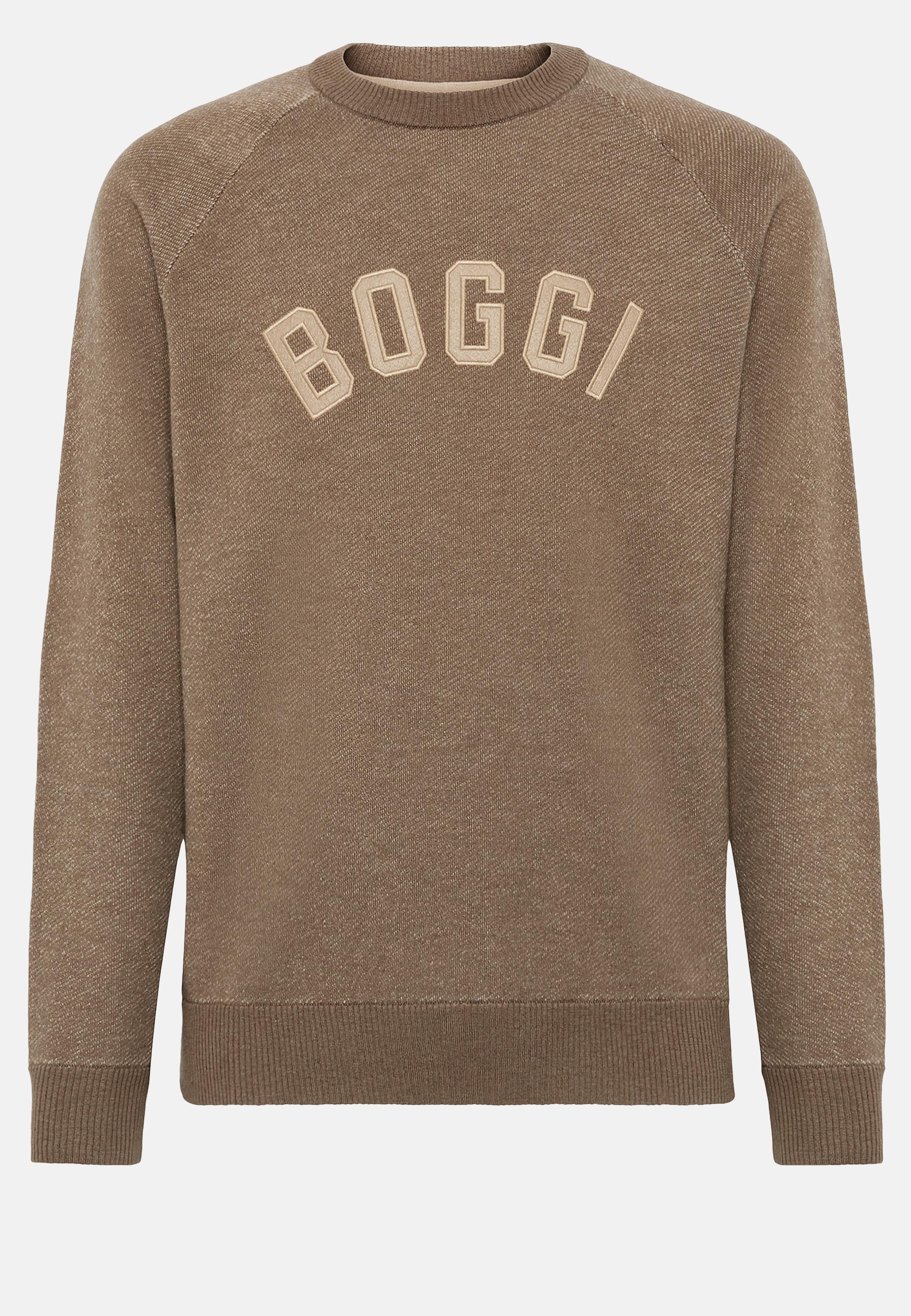 Brown Crew Neck Cotton Jumper, , large image number 4