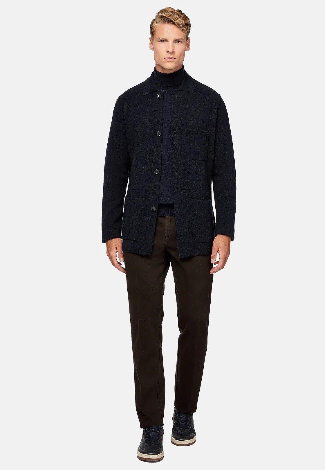 Blue Solid Long Shirt, , medium