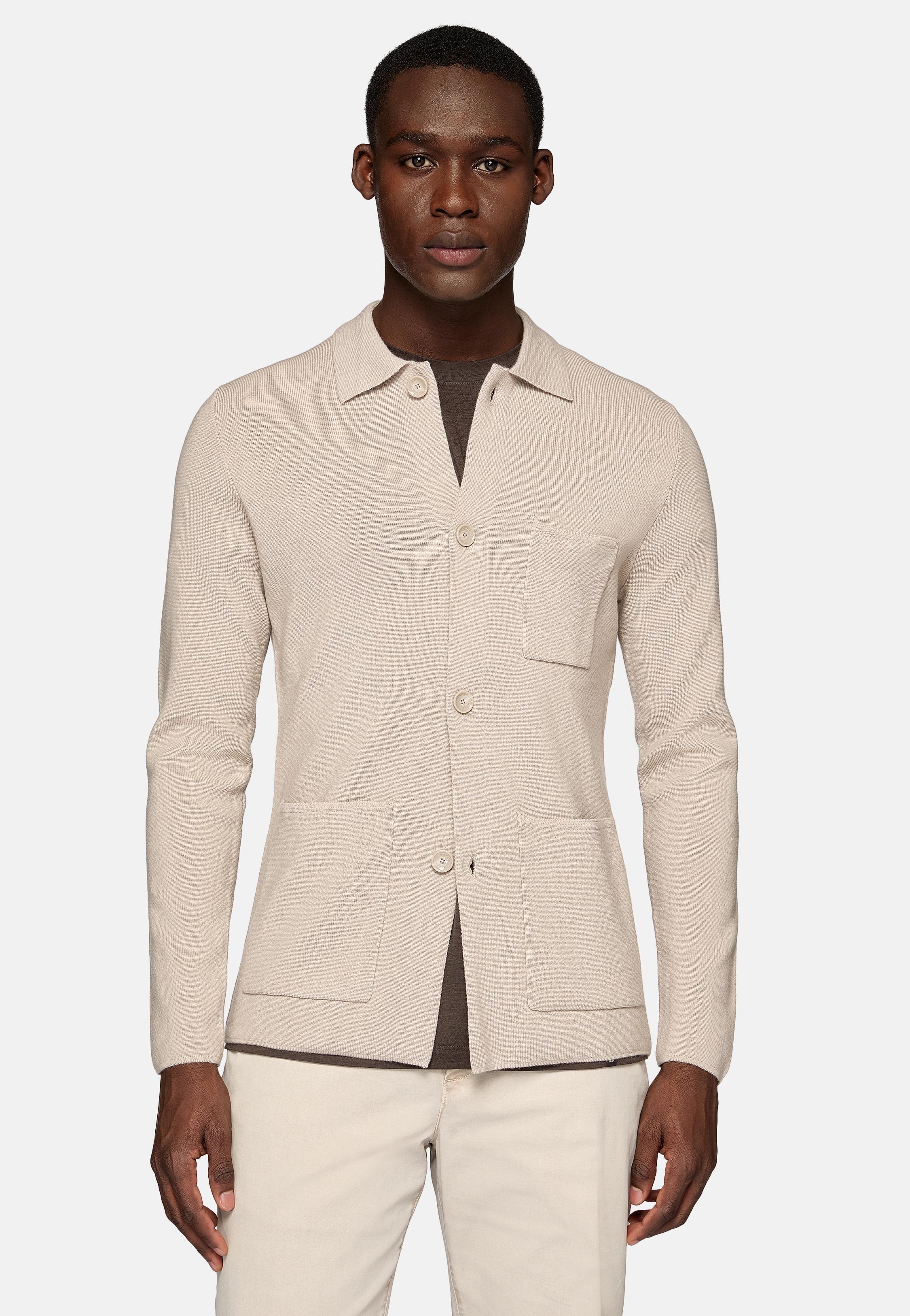 Beige Solid Long Over Shirt, Sand, medium