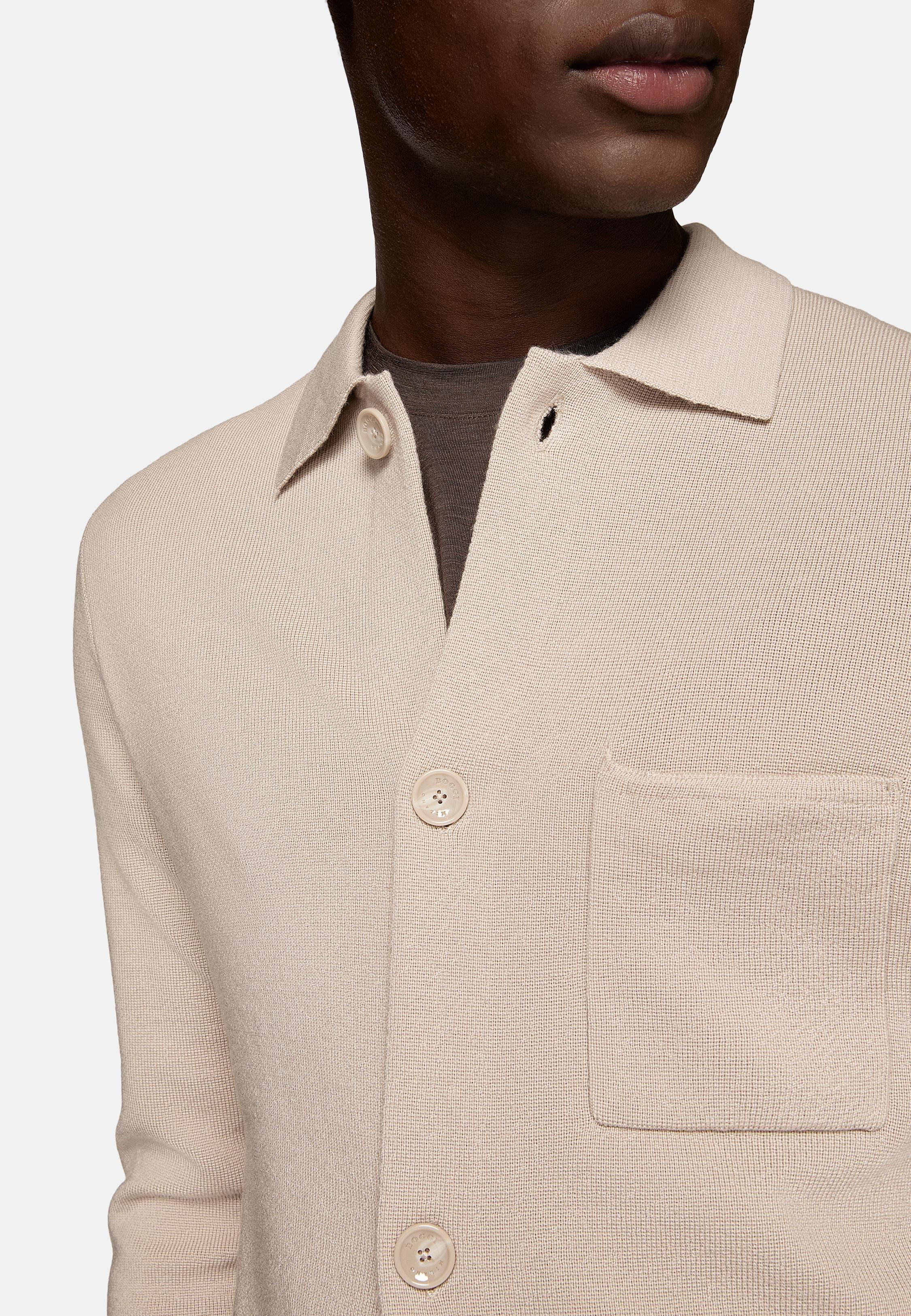 Beige Solid Long Over Shirt, Sand, large image number 5