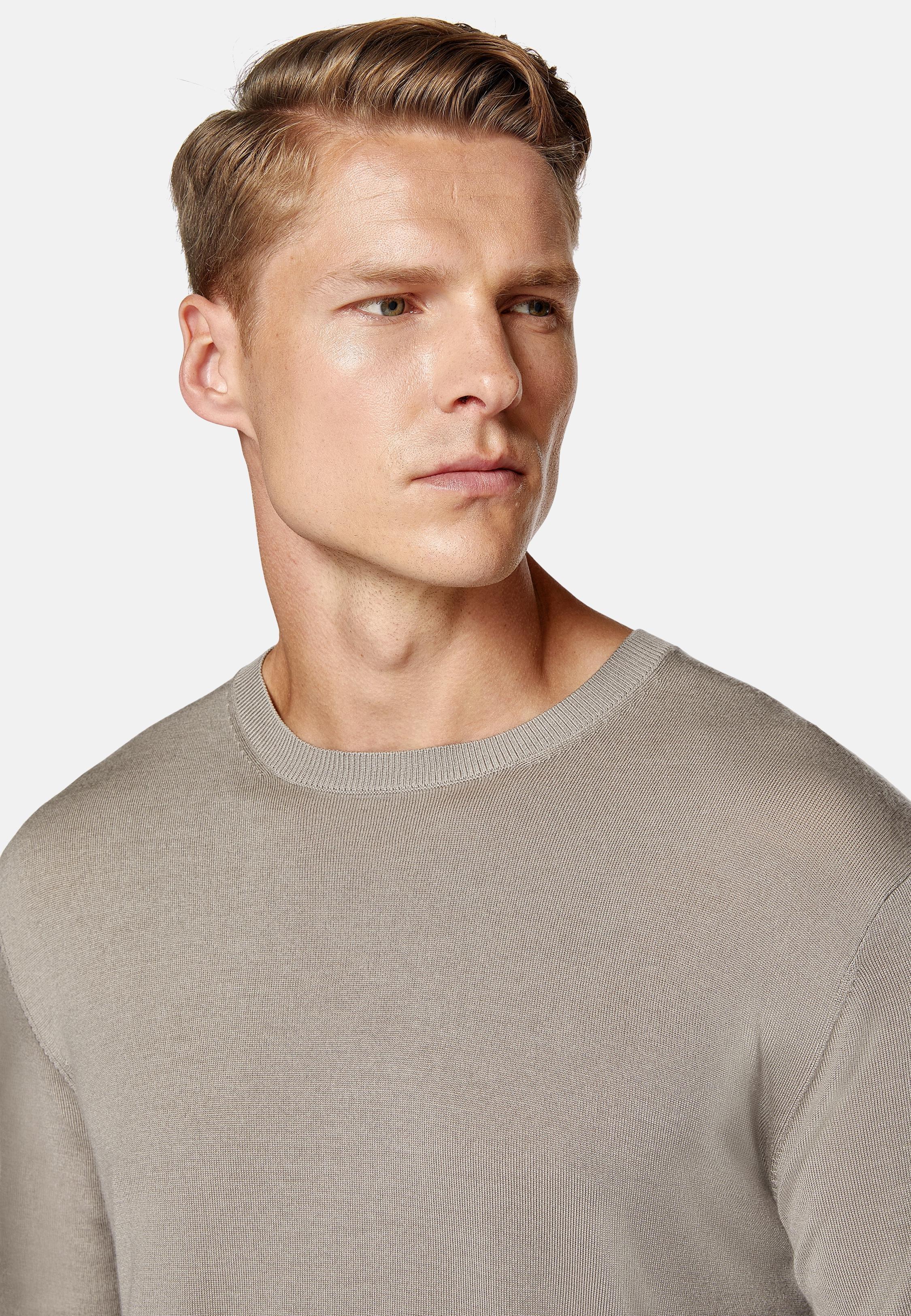 Brown Crew Neck Wool Jumper, , large image number 1