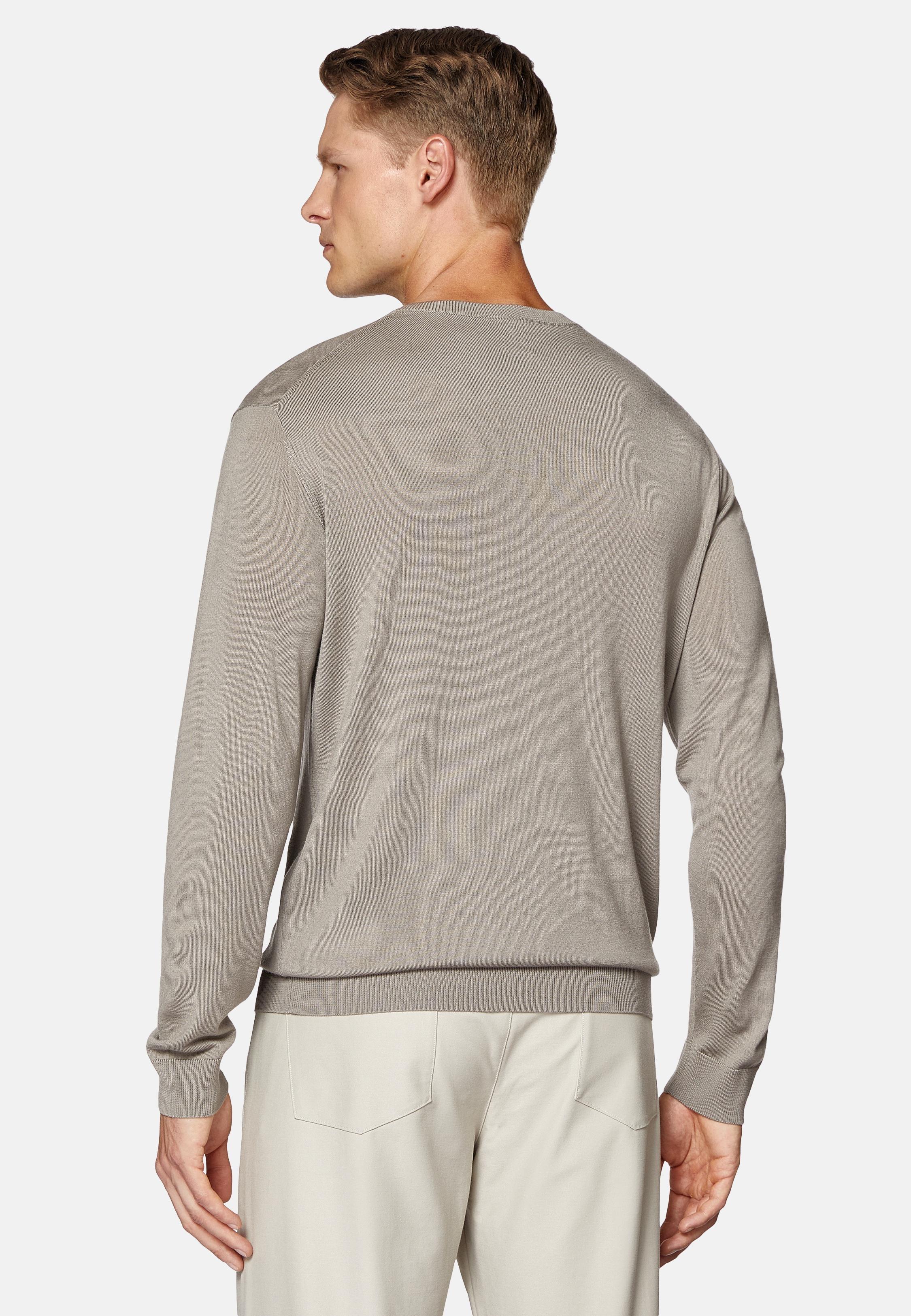 Brown Crew Neck Wool Jumper, , large image number 2