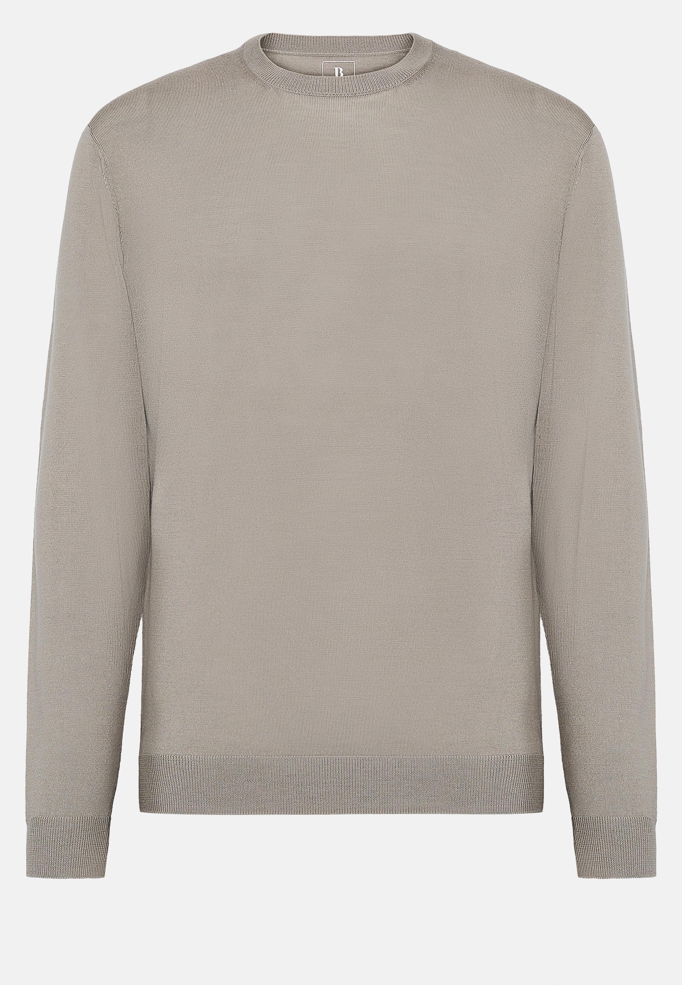 Brown Crew Neck Wool Jumper, , large image number 3