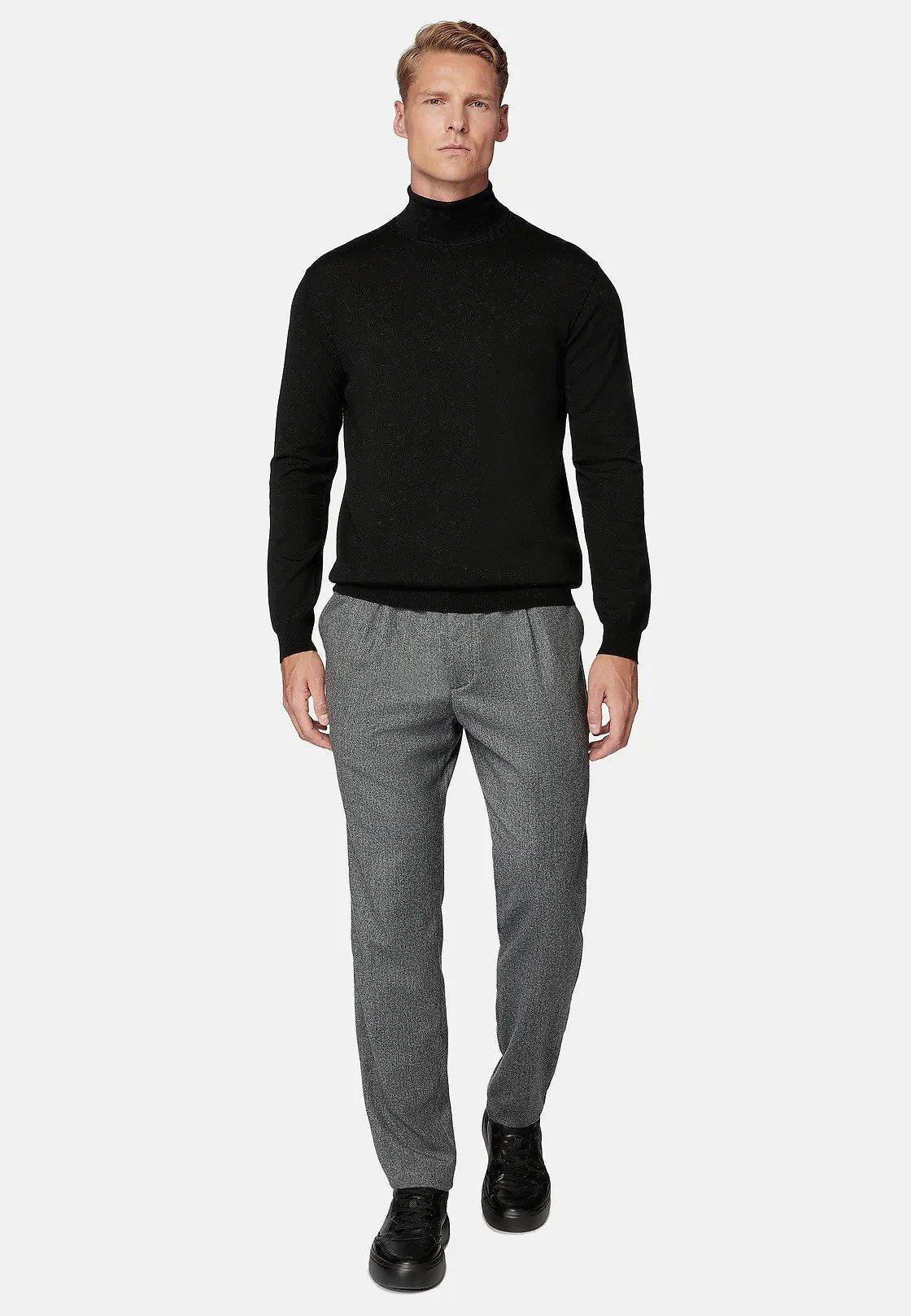 Grey Solid Formal Trousers, , large image number 0
