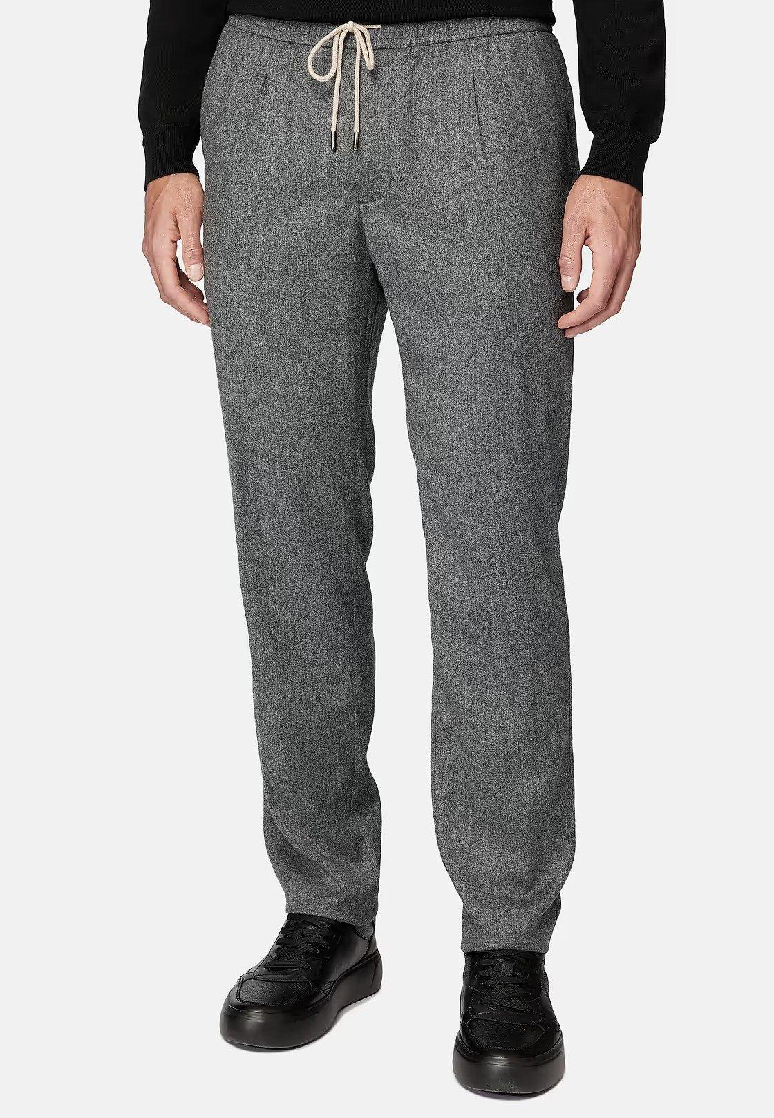 Grey Solid Formal Trousers, , large image number 1