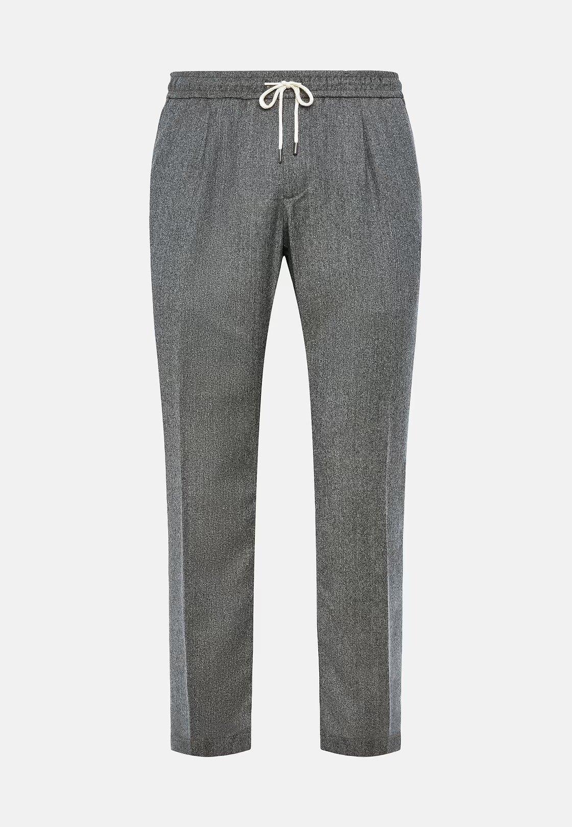 Grey Solid Formal Trousers, , large image number 3
