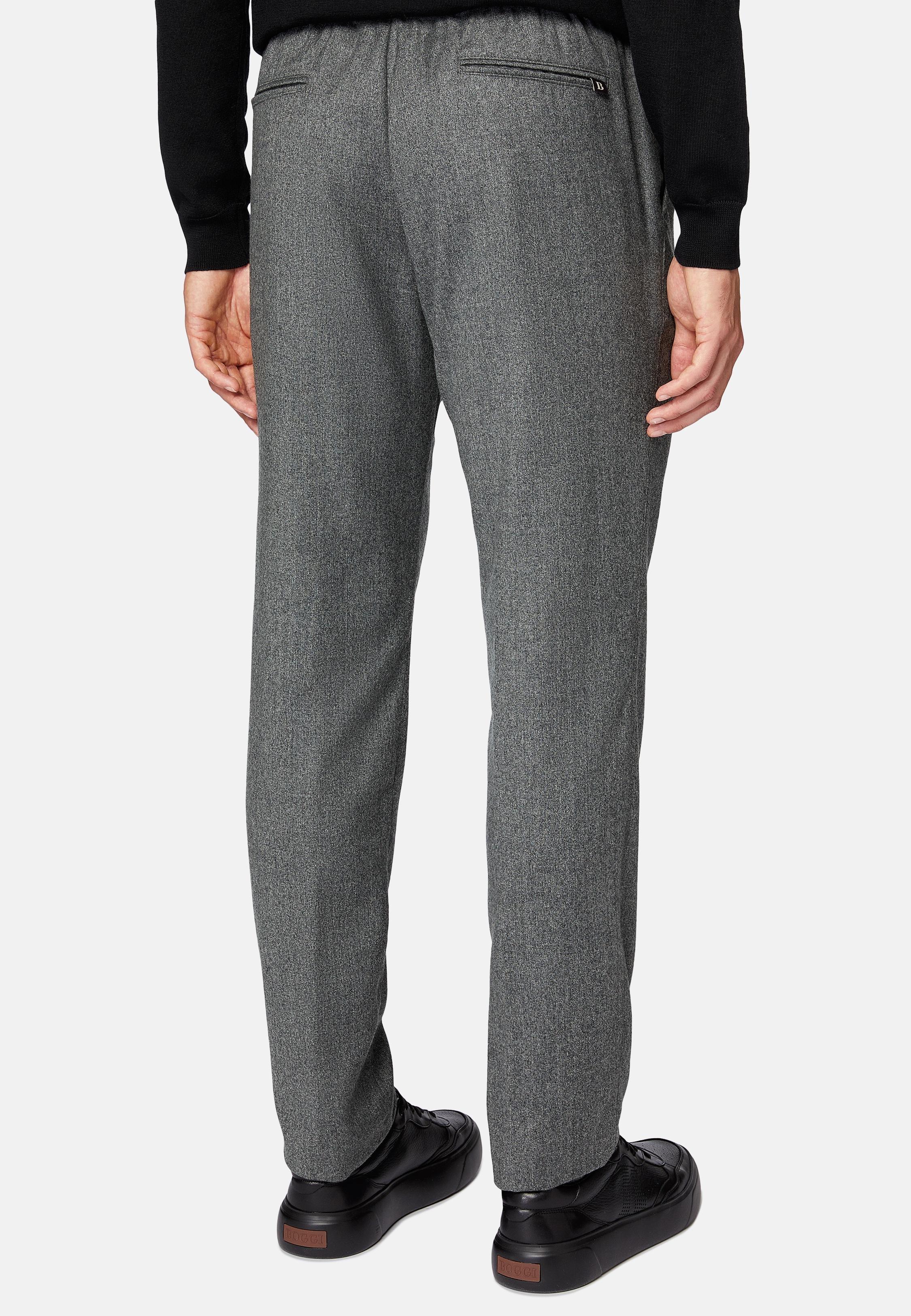 Grey Solid Formal Trousers, , large image number 4