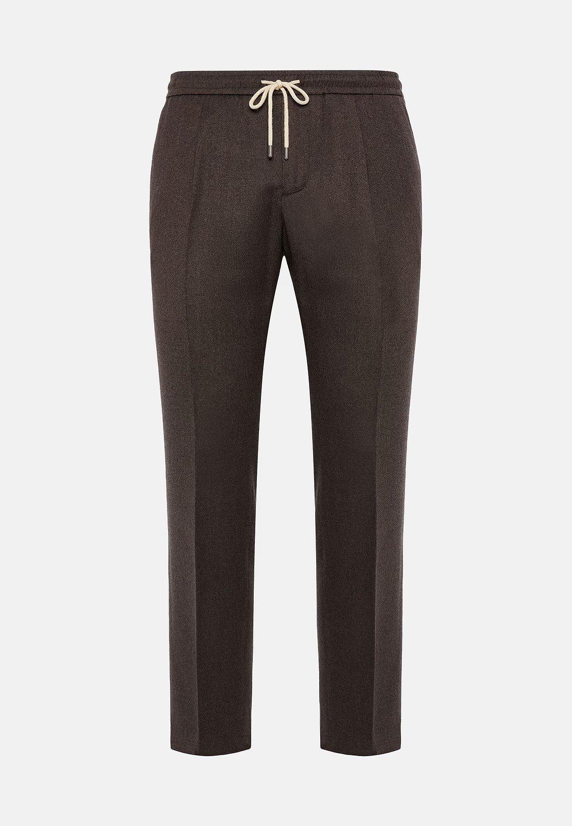 BROWN City Trousers in Flannel, , large image number 4