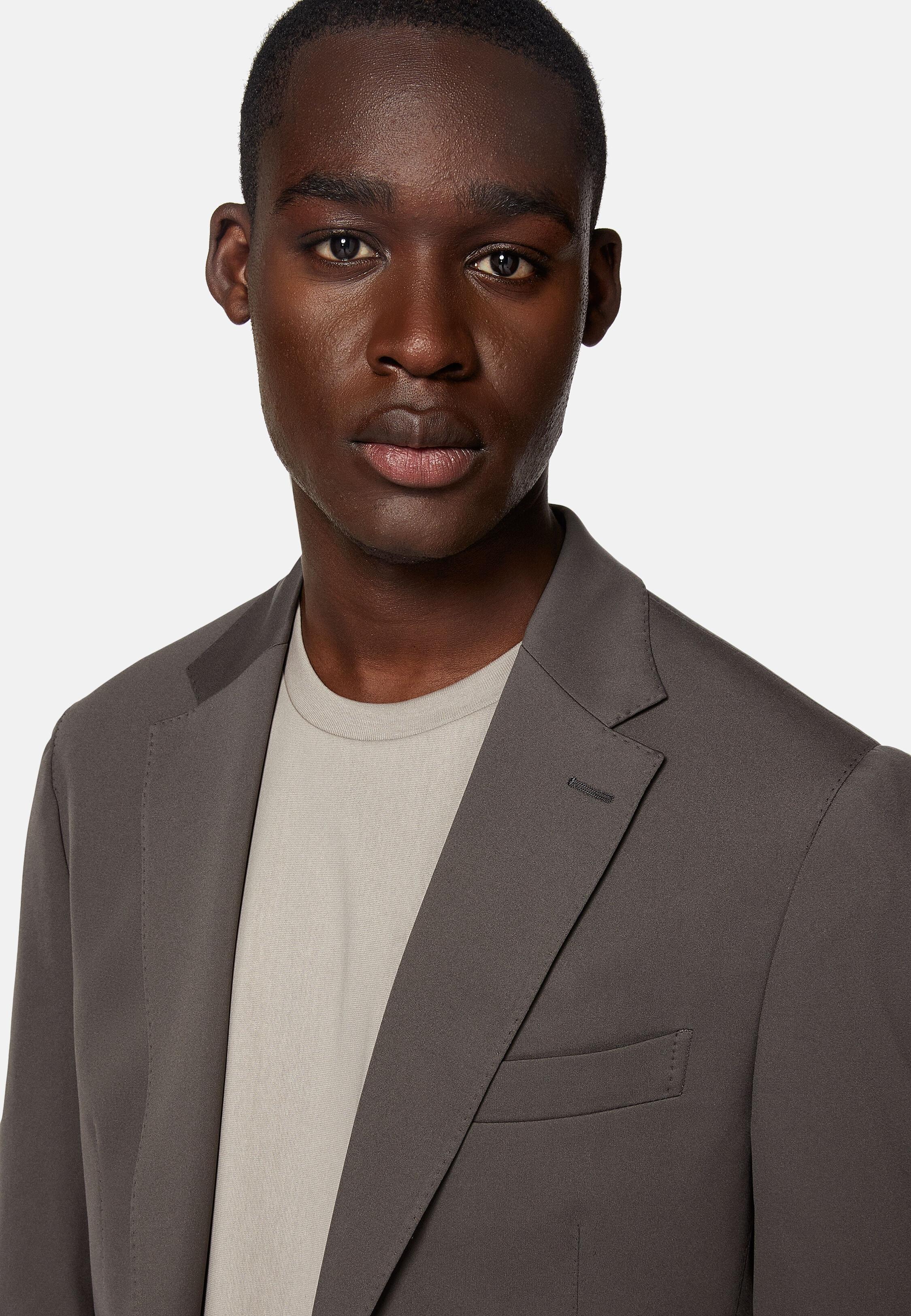 Grey B -Tech Nylon Jacket, Dark Grey, large image number 5