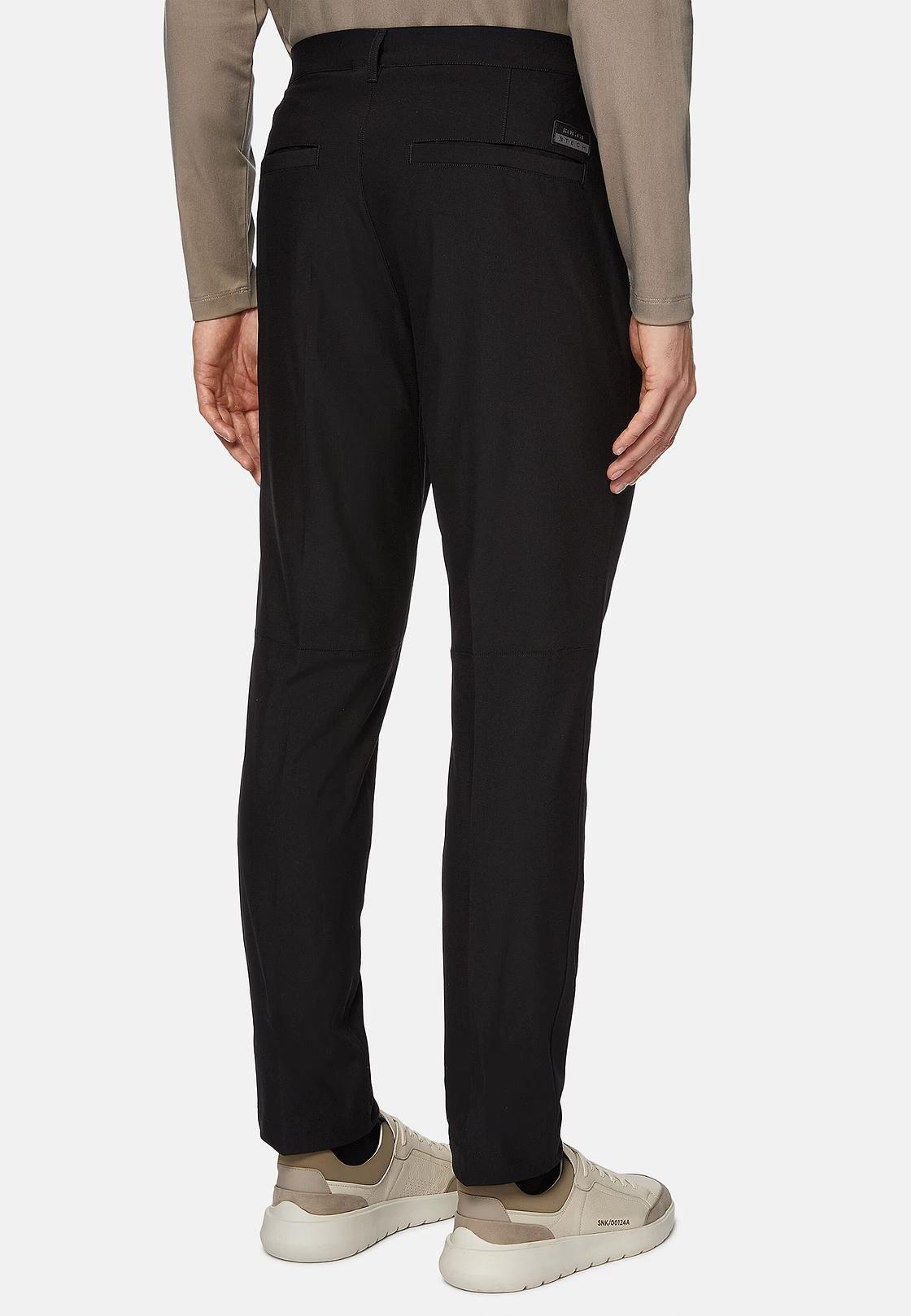 Black Ergonomic Trousers In Warp-Knitted Nylon B Tech, Black, large image number 6