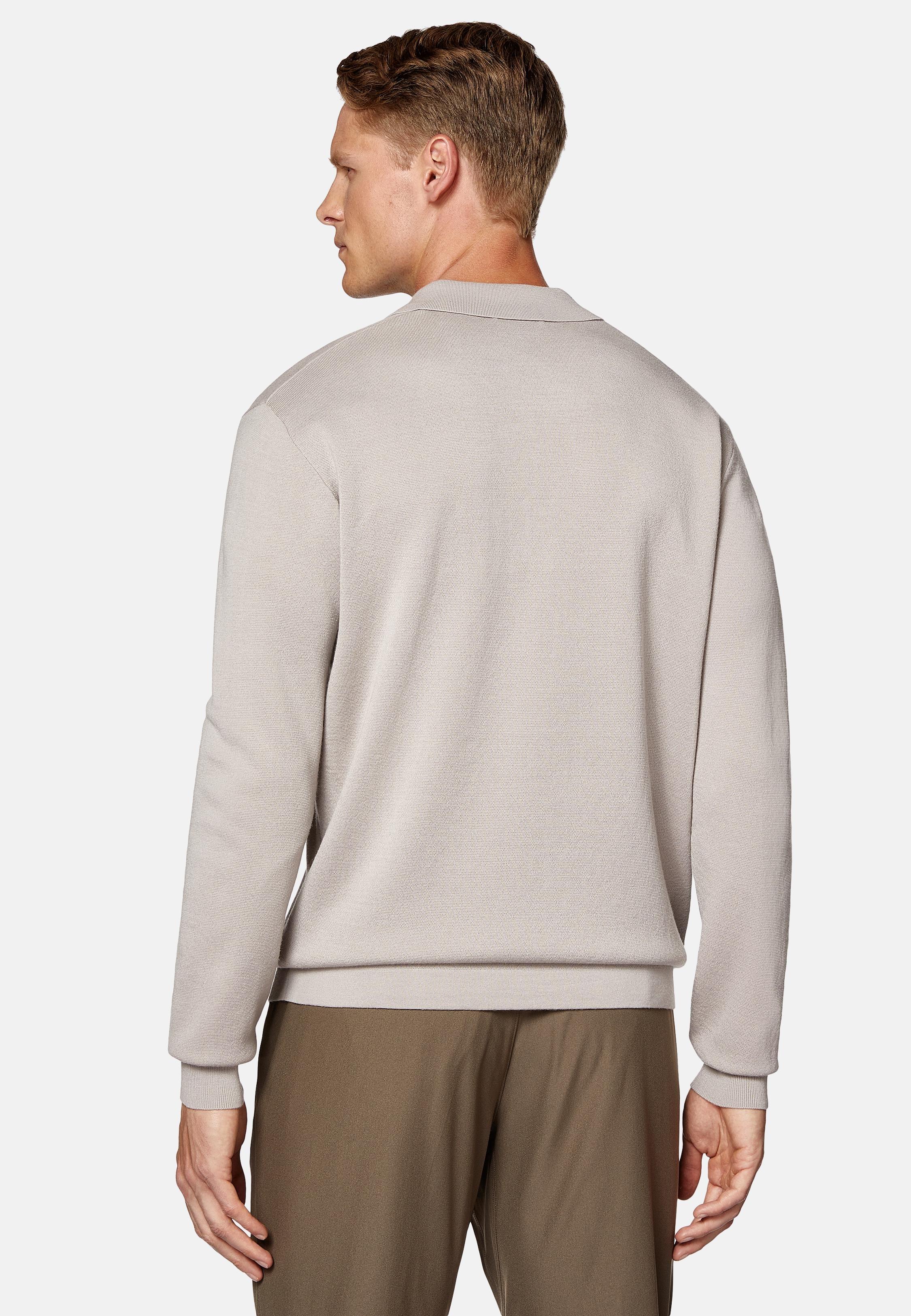 Sand Merino Wool Tech Polo Shirt, , large image number 3