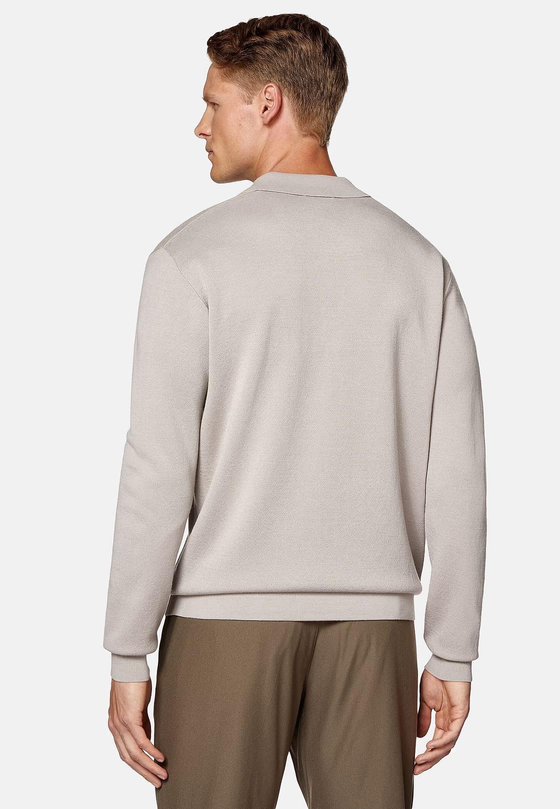 Sand Merino Wool Tech Polo Shirt, , large image number 4