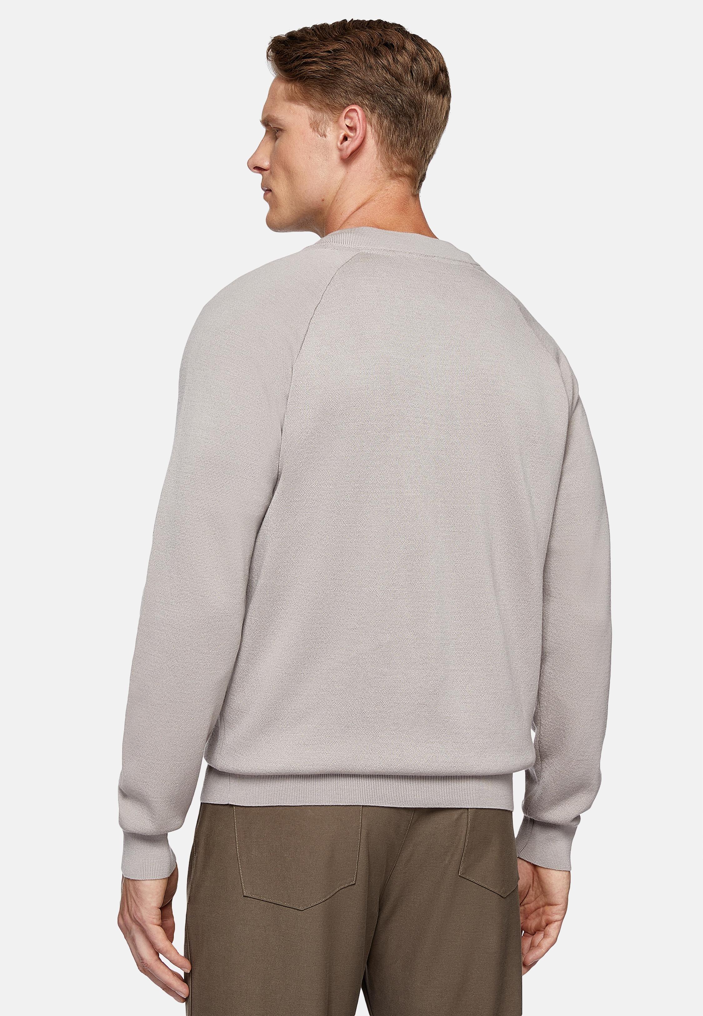 Beige Merino Wool Tech Bomber Jacket, , large image number 1