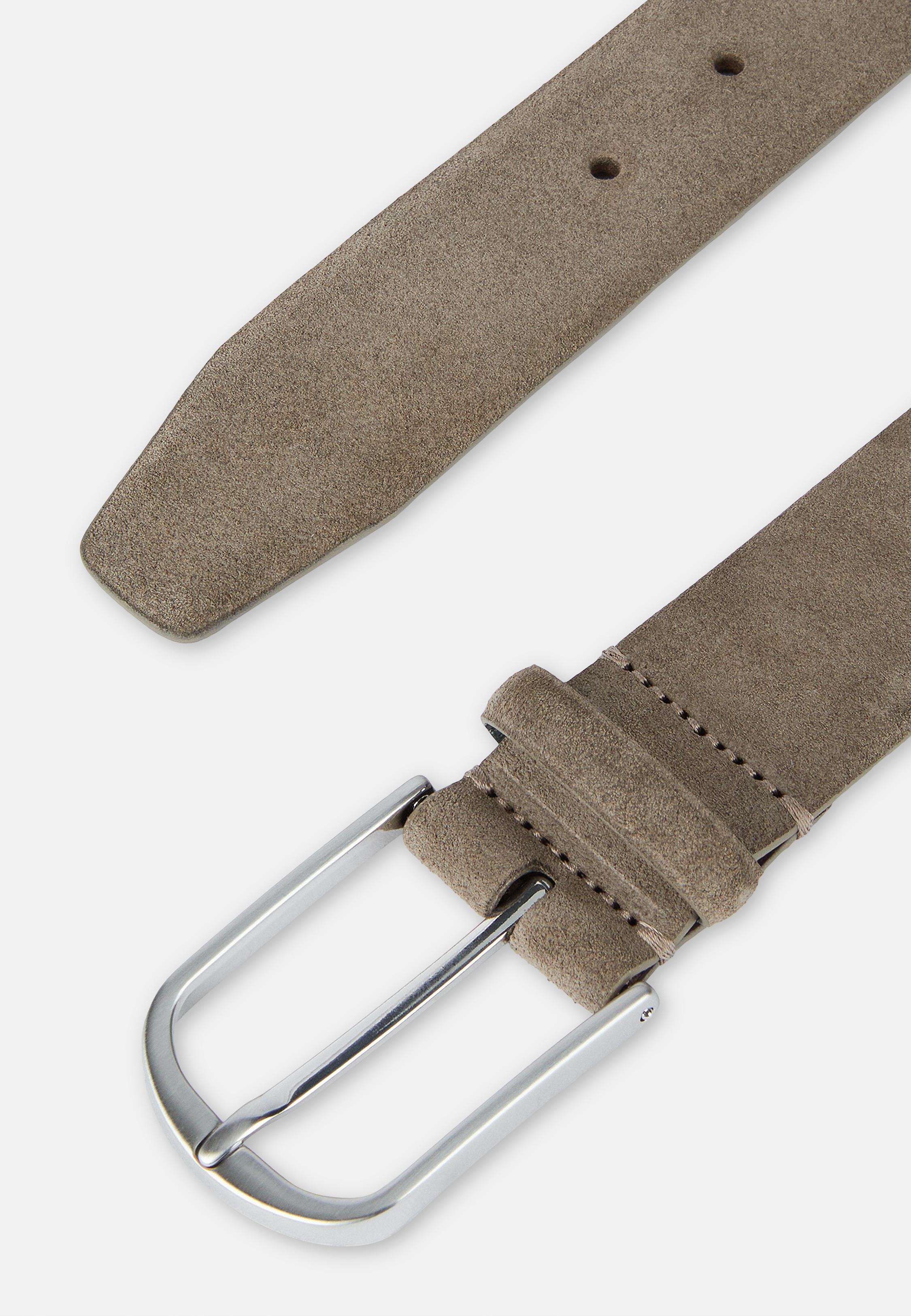 Brown Suede Leather Belt, , medium
