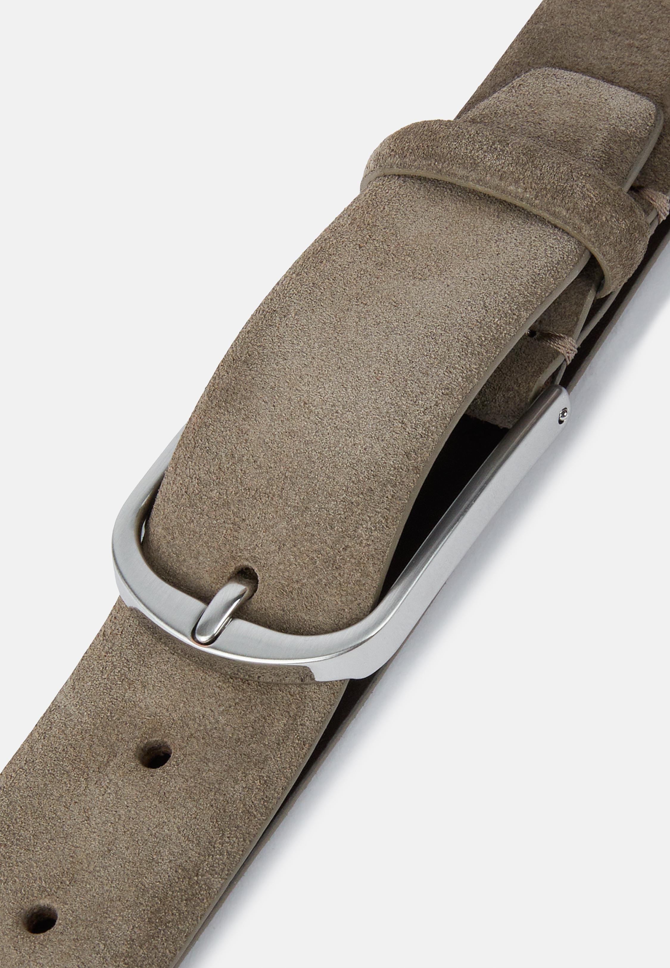 Brown Suede Leather Belt, , large image number 1