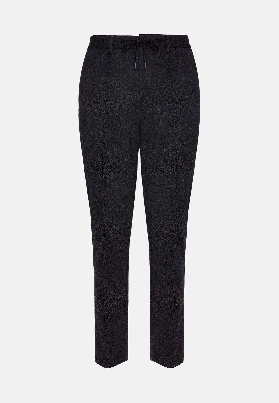 Blue Trousers In A Stretch Viscose And Nylon Blend, , large image number 4