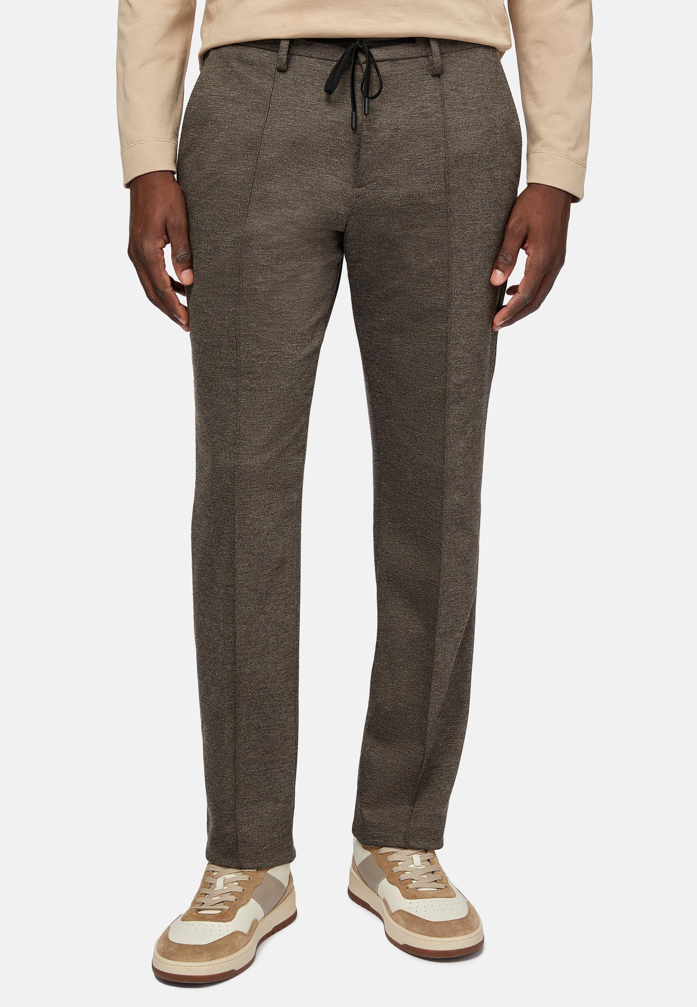 Brown Roberto Stretch Trousers, , large image number 0