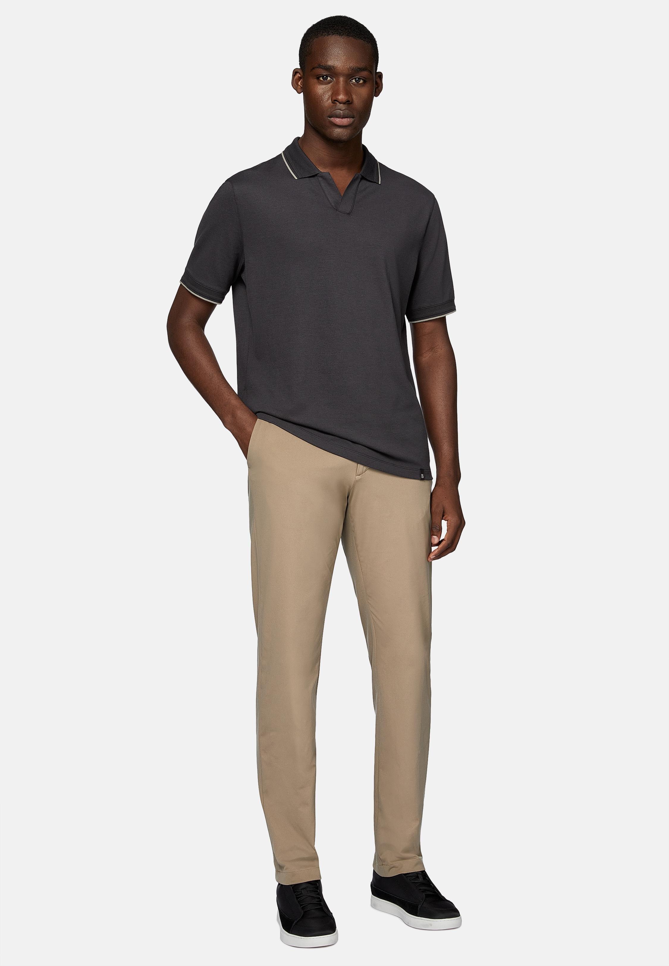Beige B-Tech Stretch Nylon Trousers, , large image number 0