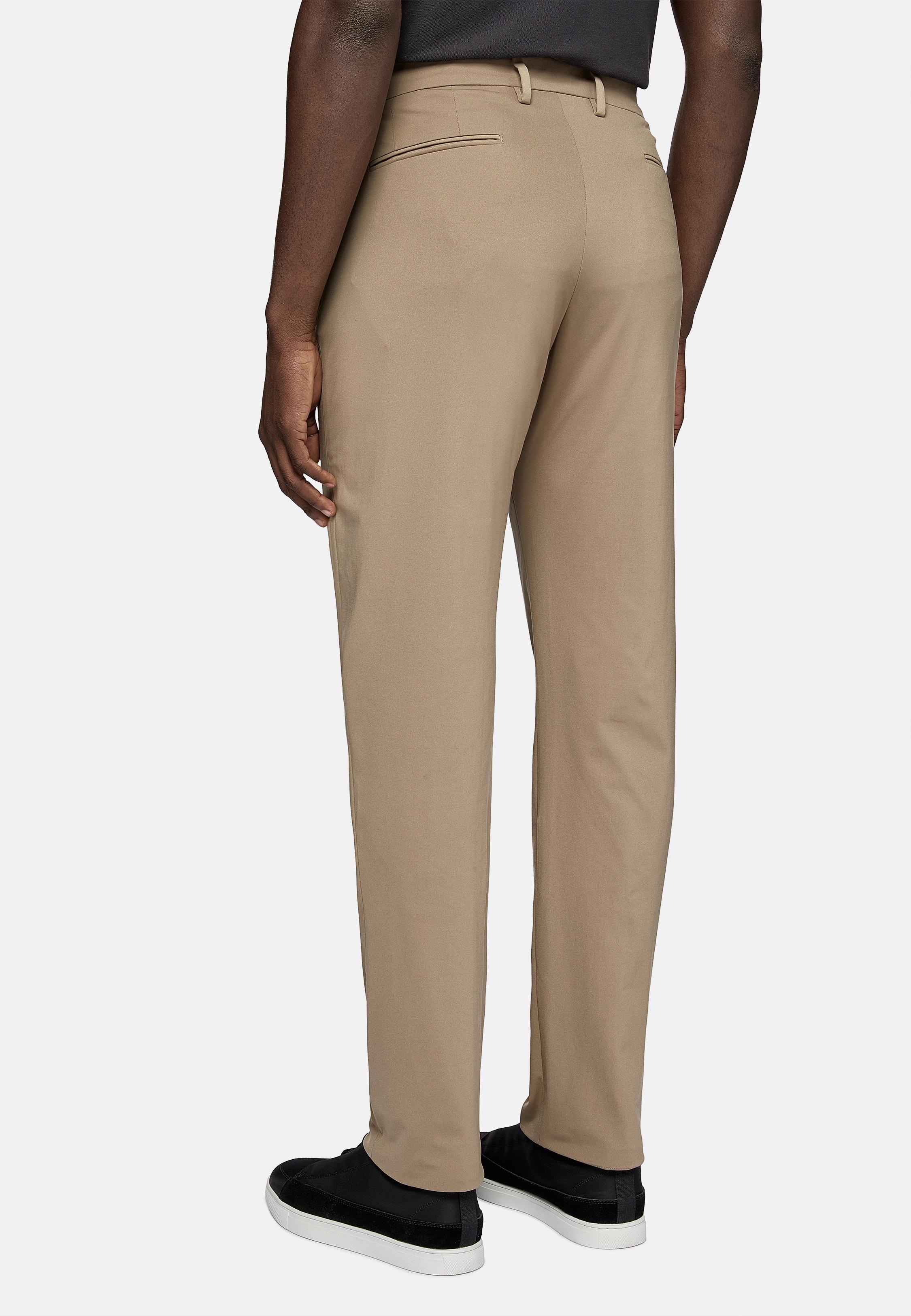 Beige B-Tech Stretch Nylon Trousers, , large image number 2