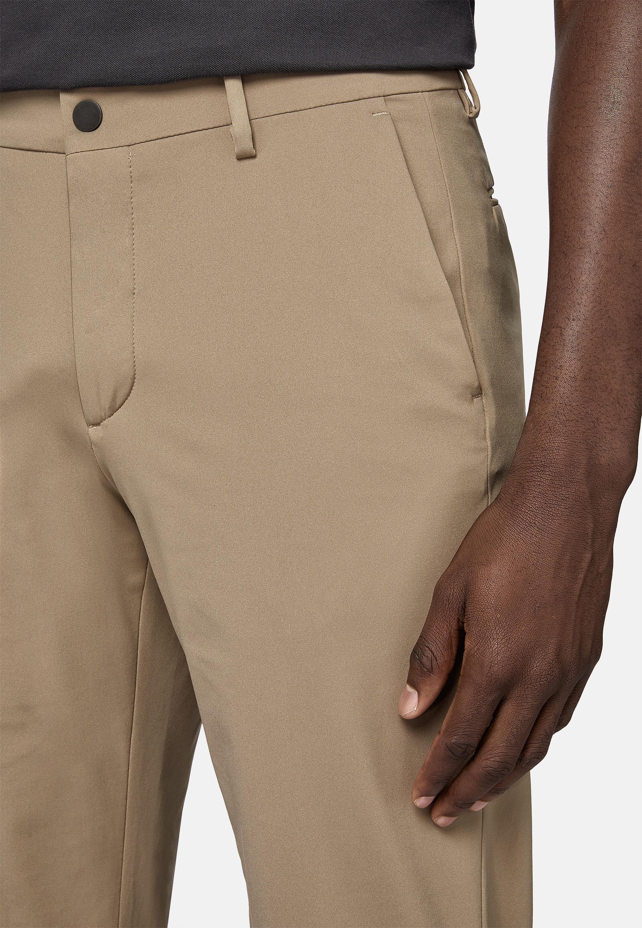 Beige B-Tech Stretch Nylon Trousers, Beige, large image number 7