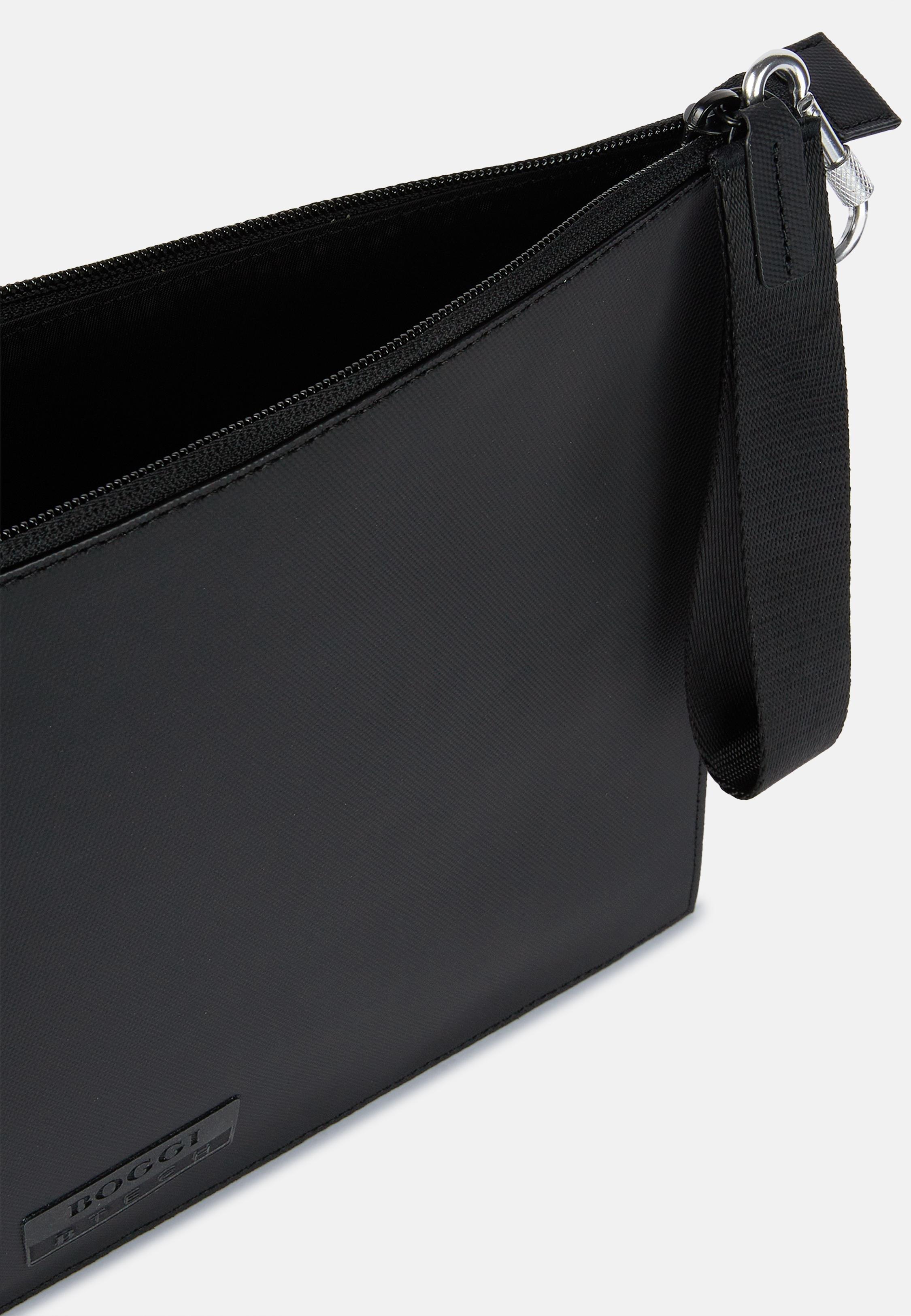 Black Technical Fabric Clutch Bag, Black, large image number 2