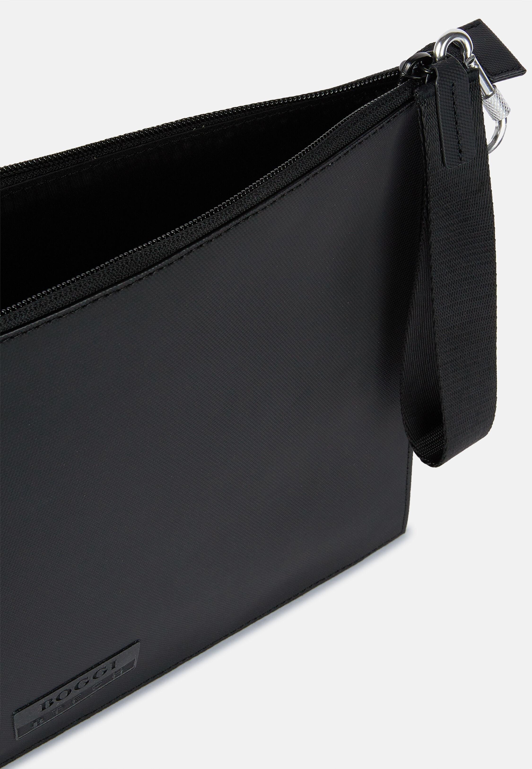 Black Technical Fabric Clutch Bag, Black, large image number 3