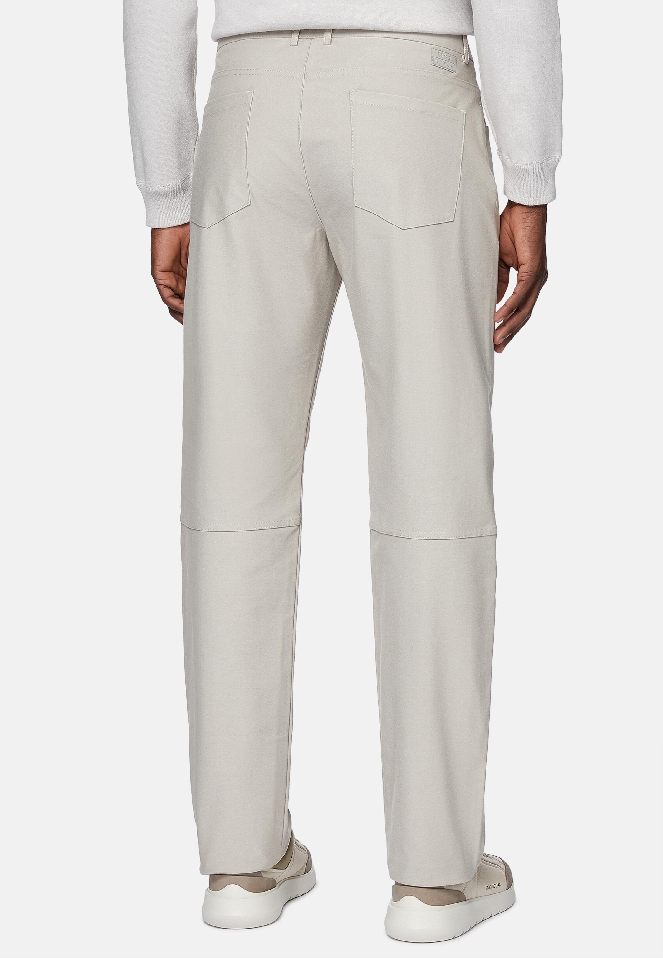 Beige B -Tech Jeans In Technical Fabric, Sand, large image number 4