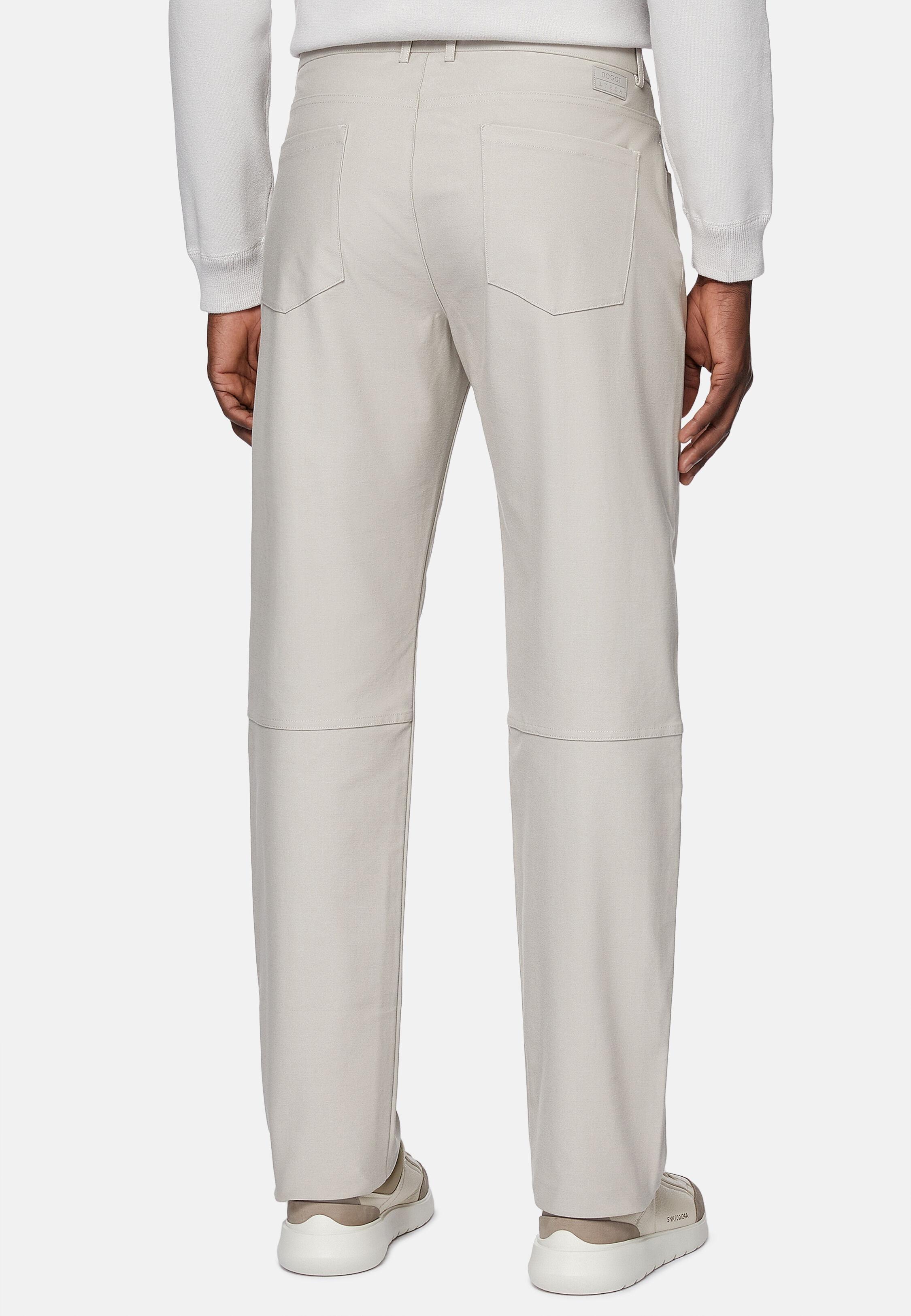 Beige B -Tech Jeans In Technical Fabric, Sand, large image number 5