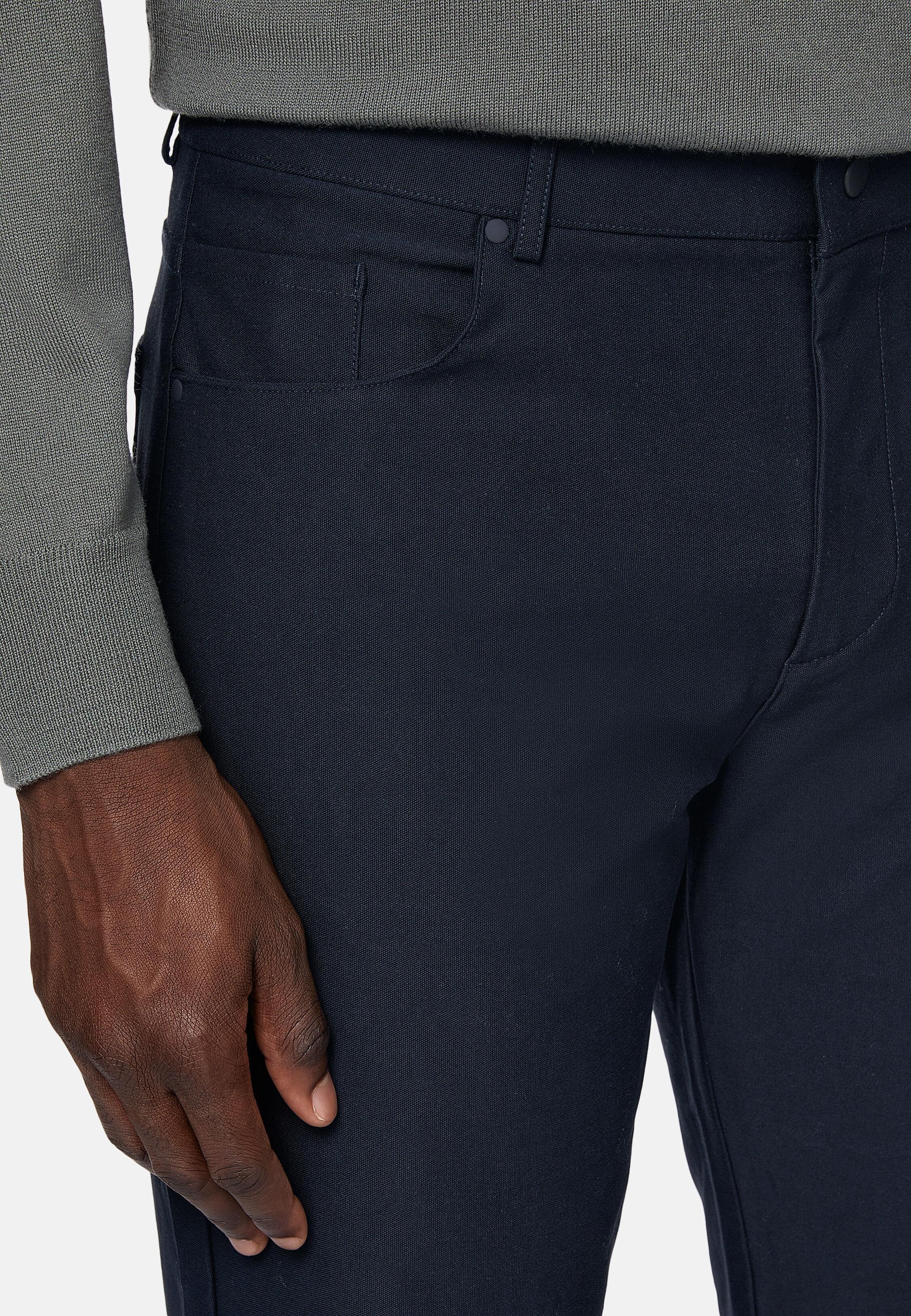 B -Tech Jeans in Technical Fabric, Navy Blue, Navy blue, large image number 6