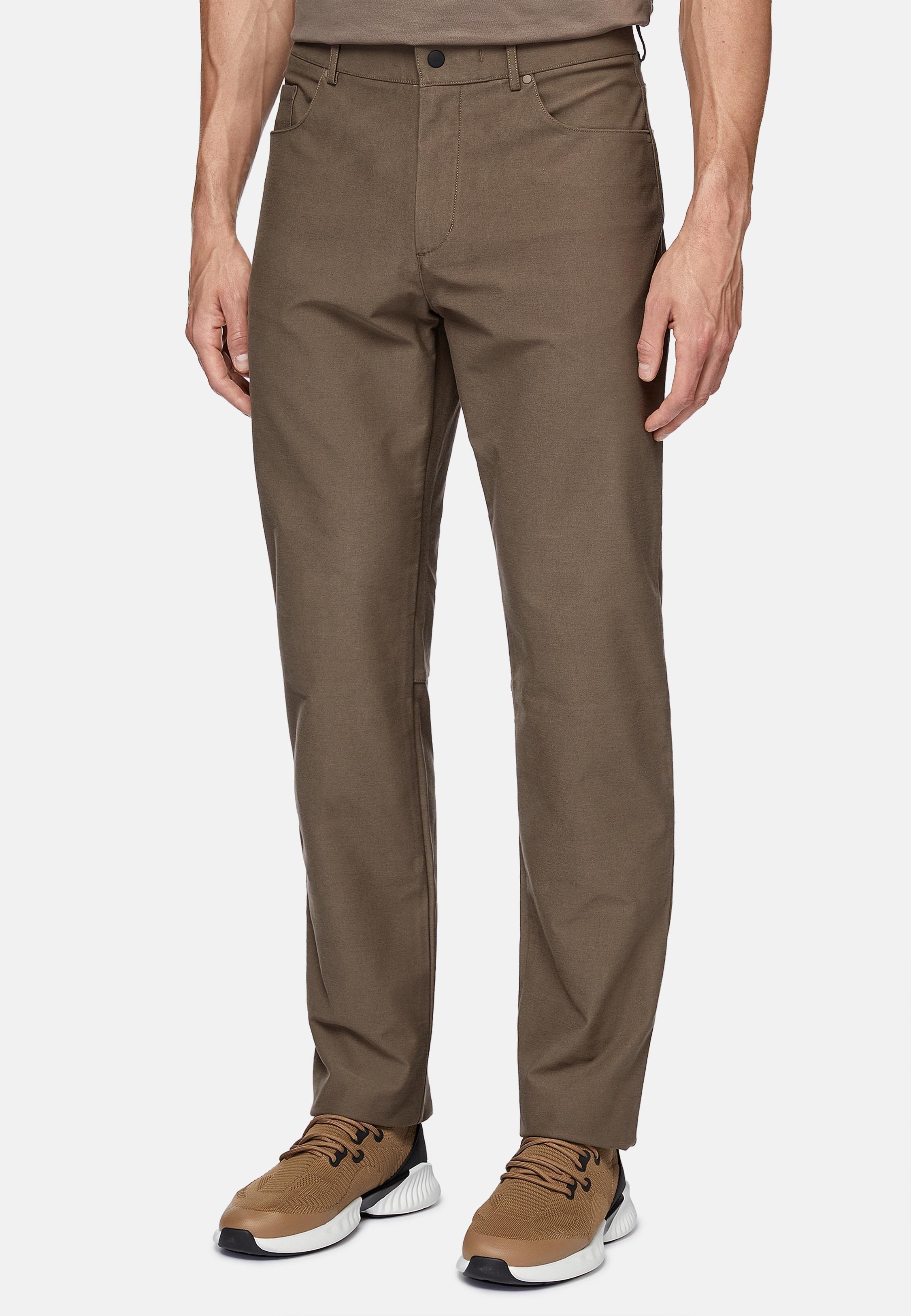 Brown B-Tech Jeans In Technical Fabric, , large image number 1