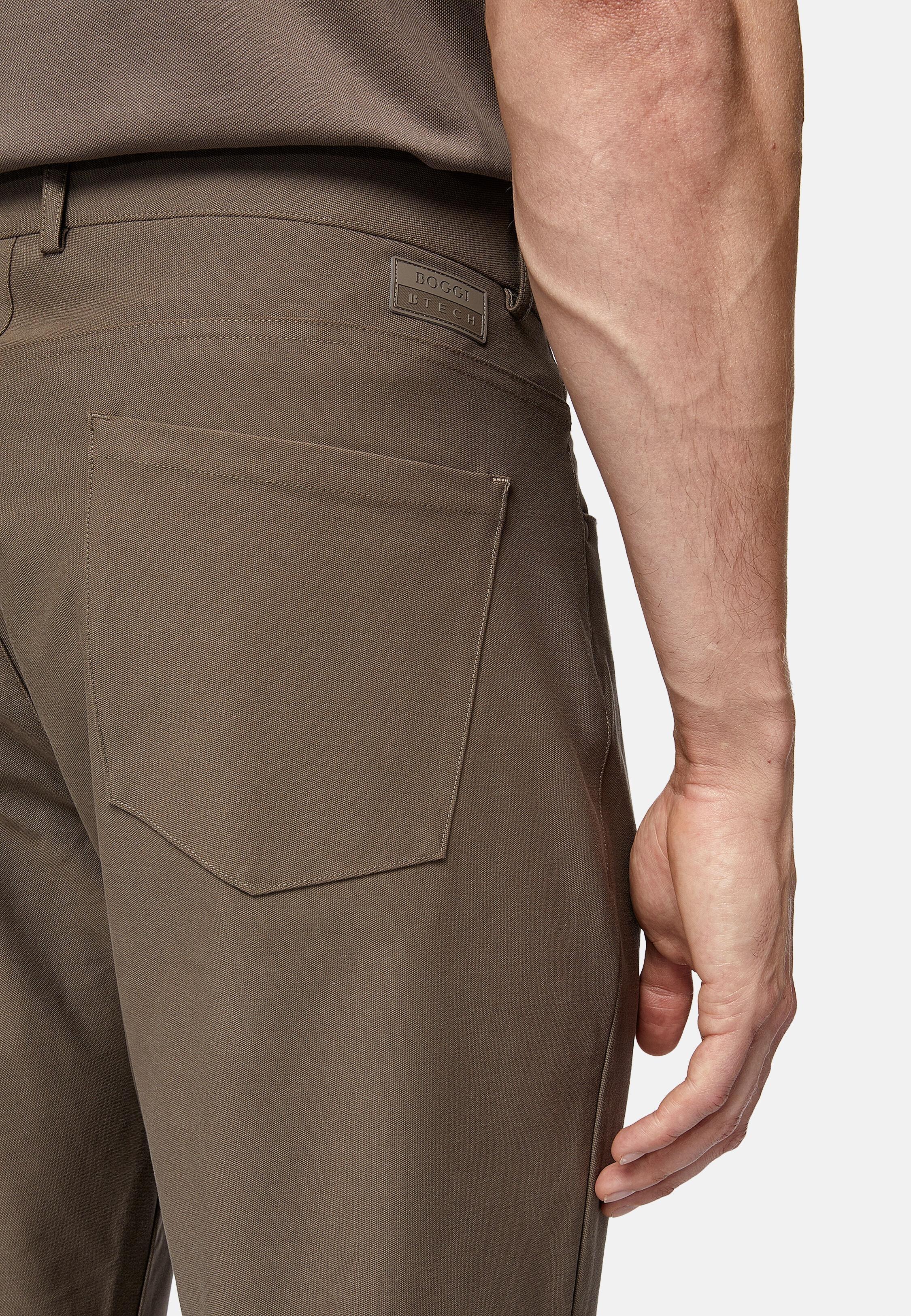 Jeans in Technical Fabric B-Tech, Taupe, Taupe, large image number 6