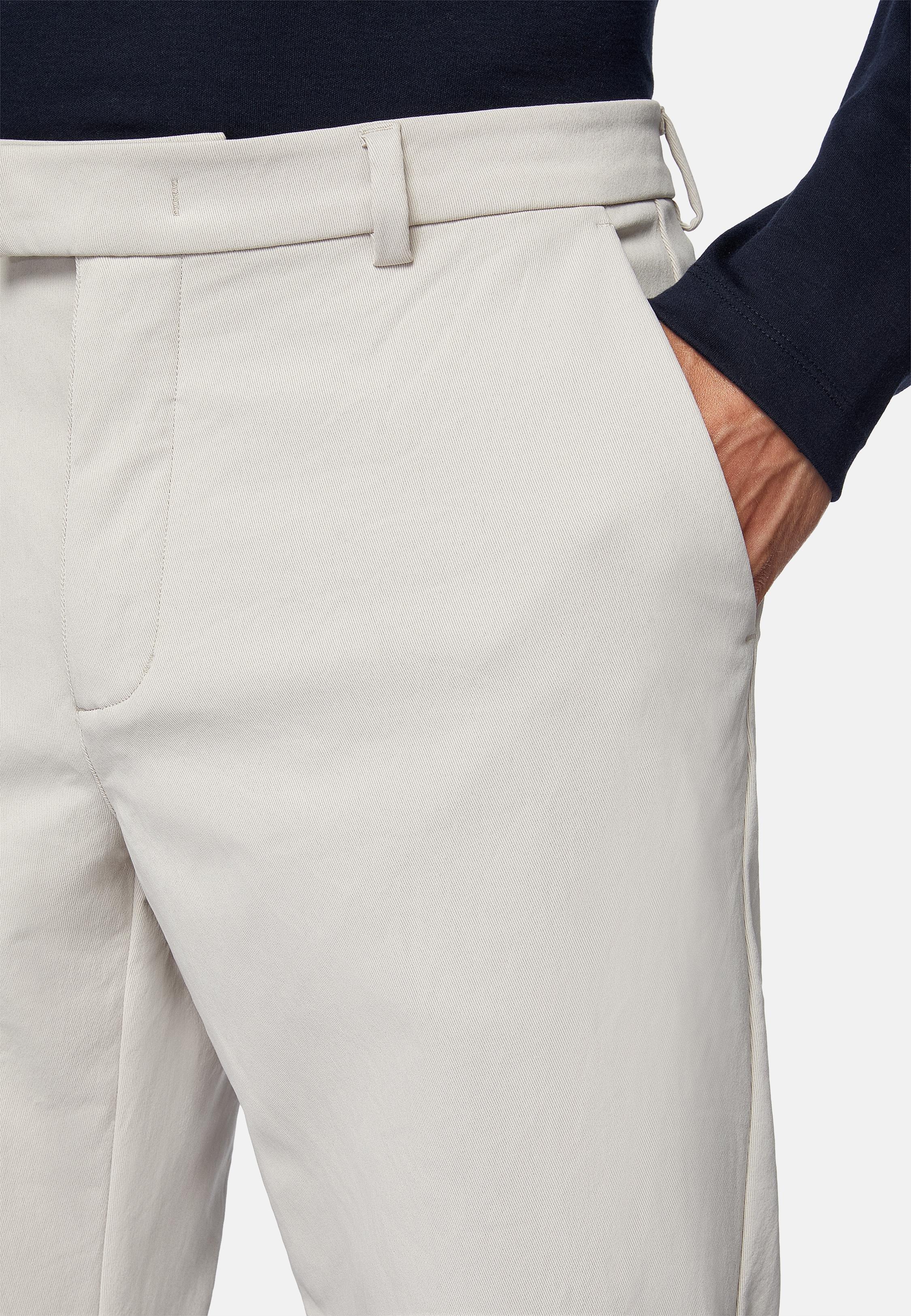 Beige Plain Chinos, , large image number 6