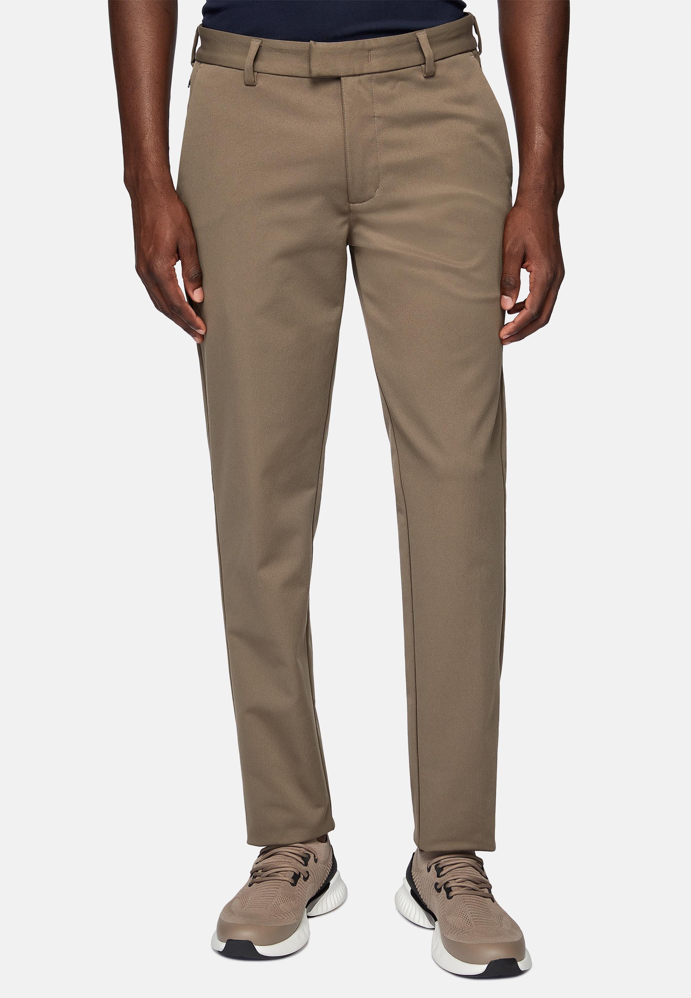 Brown Chinos Stretch Fabric, Taupe, large image number 6