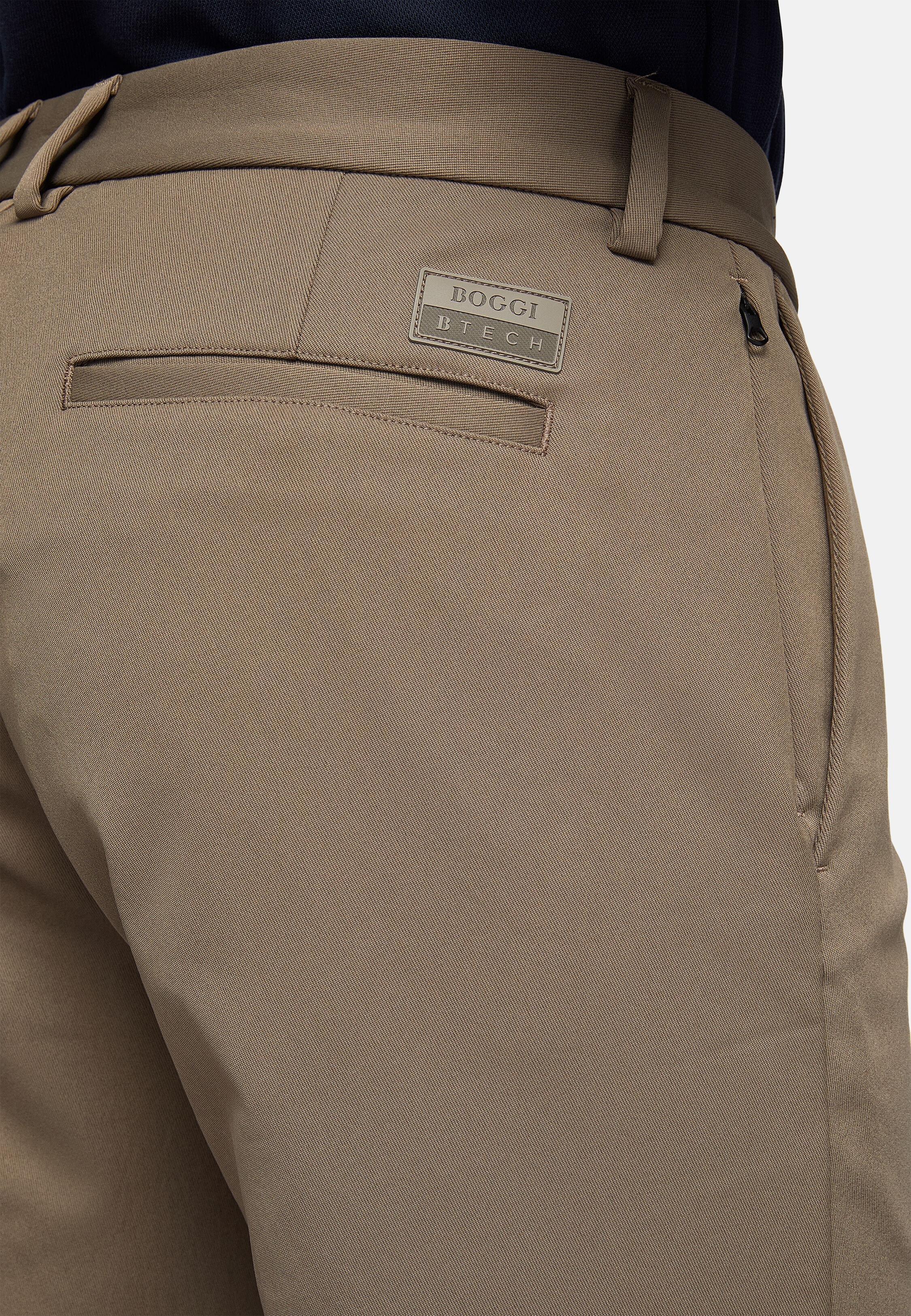 Brown Chinos Stretch Fabric, Taupe, large image number 7