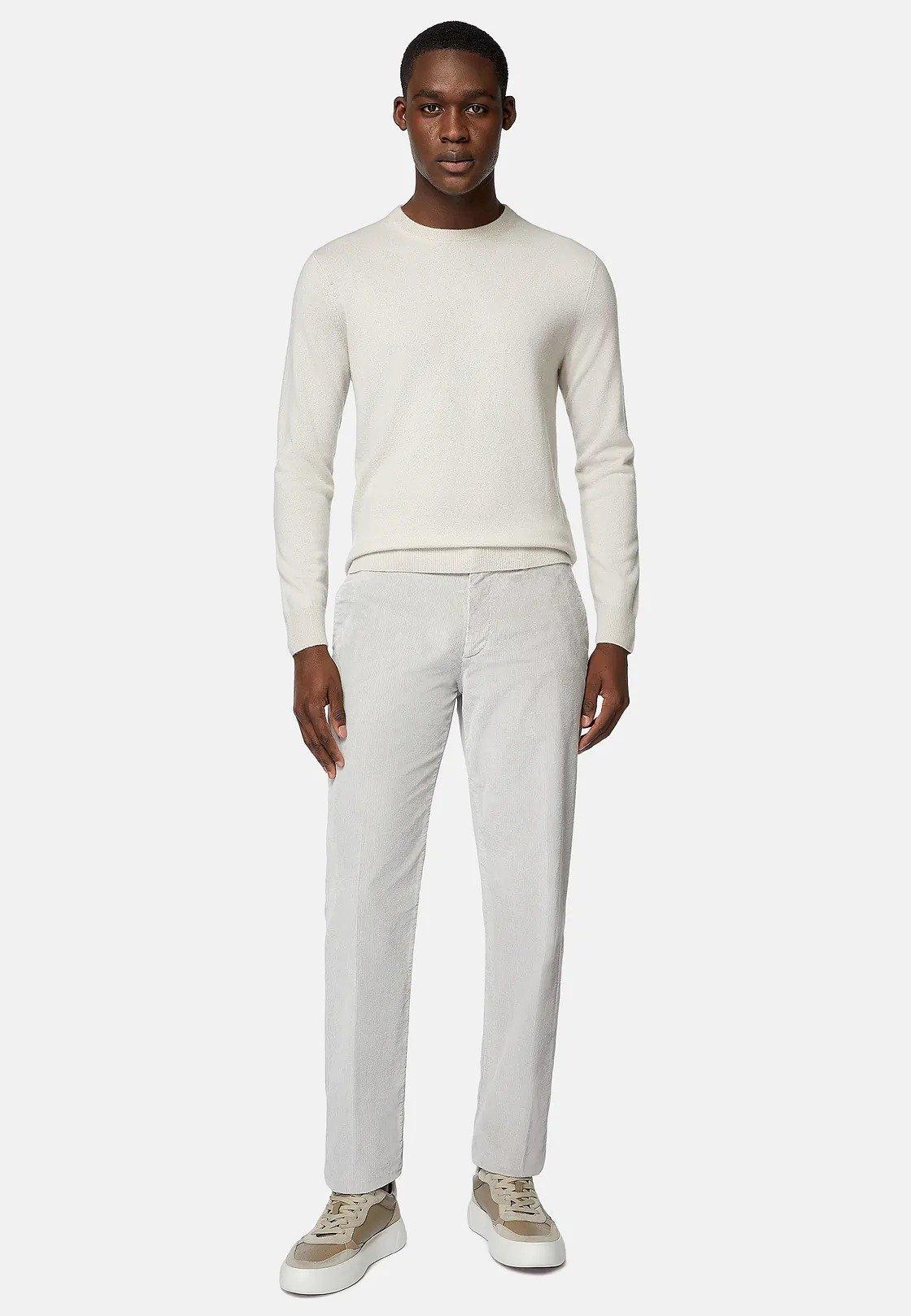 Grey Solid Casual Trousers, , large image number 1