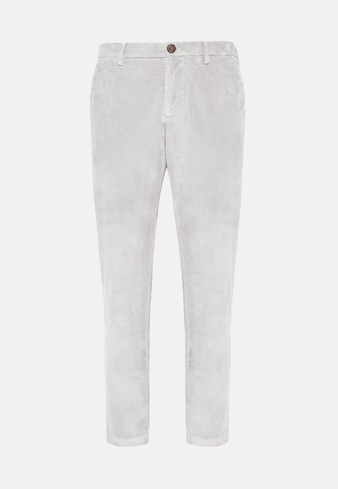 Grey Solid Casual Trousers, , large image number 2