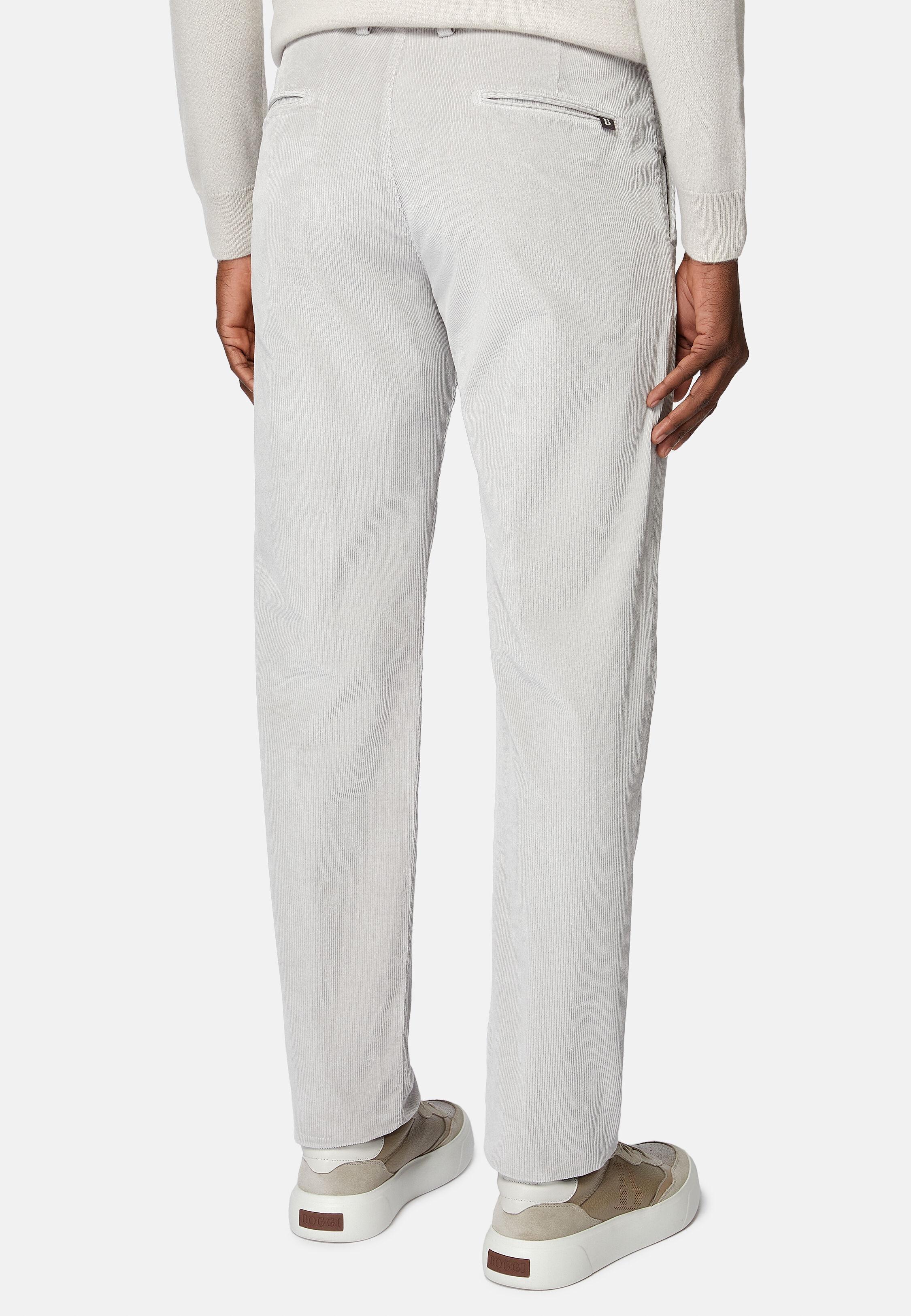 Solid Casual Trousers, Grey, Grey, large image number 6
