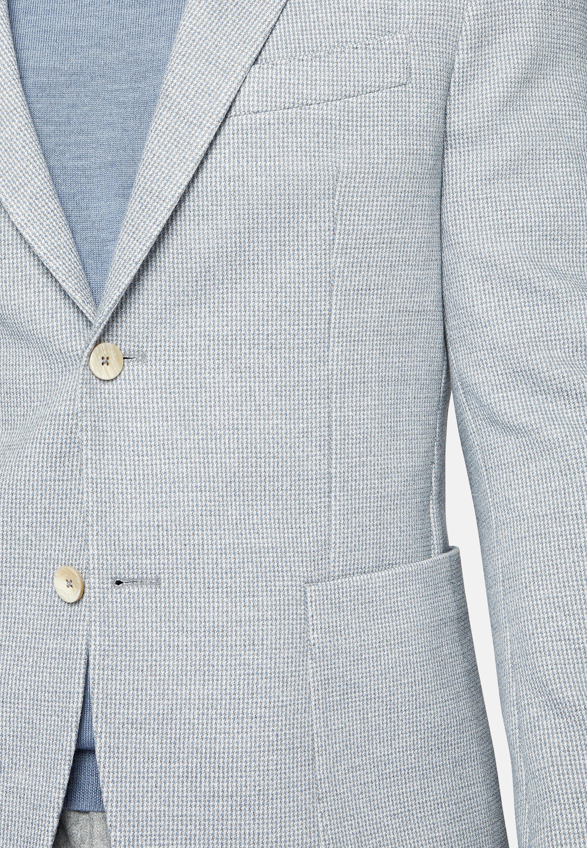 Blue Jersey Cotton Jacket, Light Blue, large image number 3
