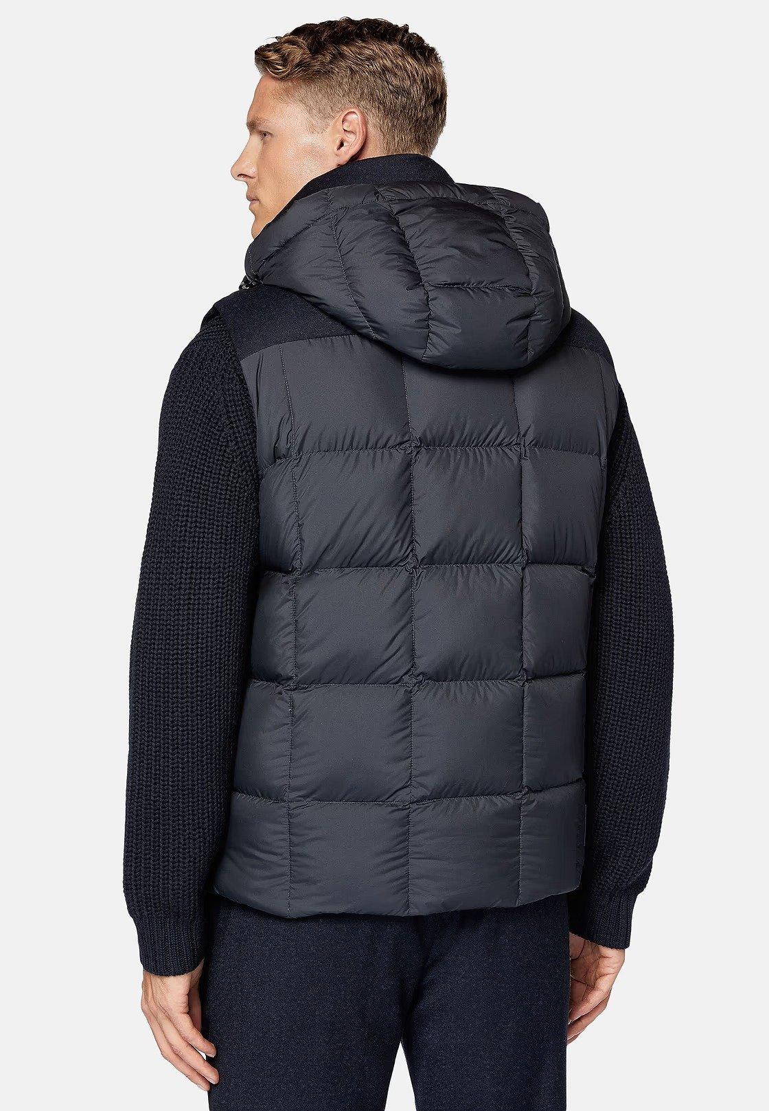 Navy Quilted Flannel Gilet, Navy blue, large image number 4
