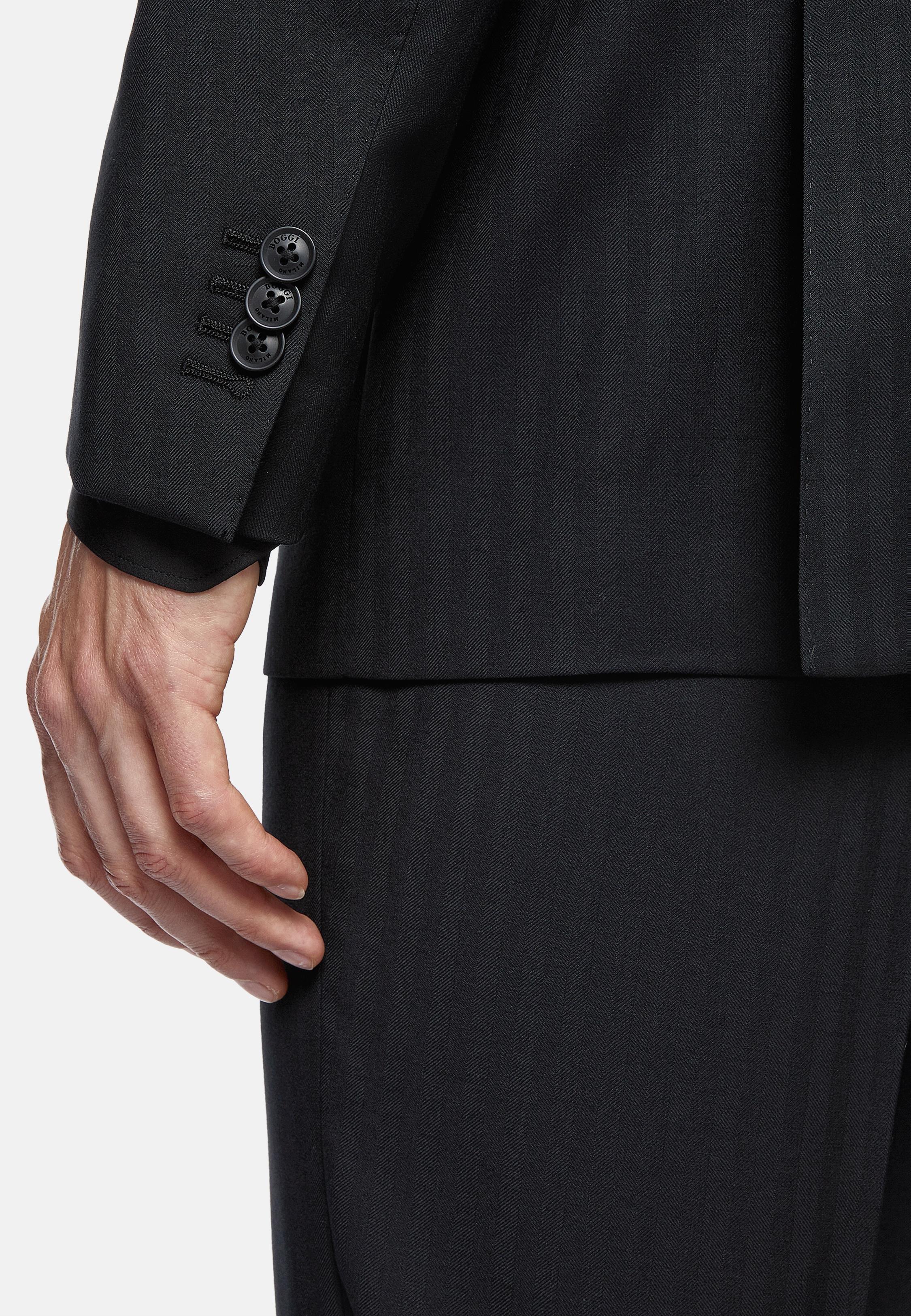 Black Striped Formal Shirt, , large image number 3
