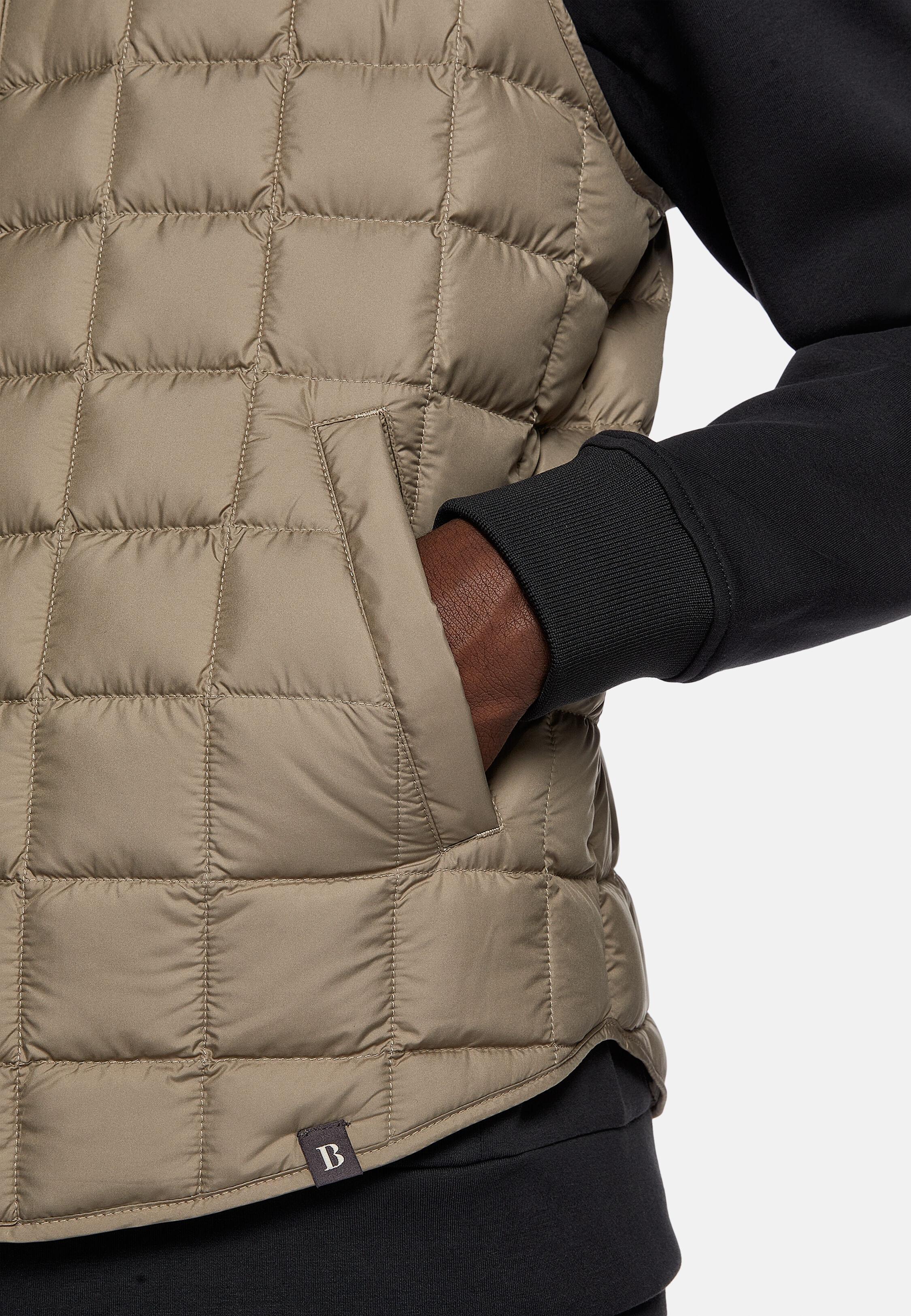 Gilet in Technical Fabric, Beige, Beige, large image number 3