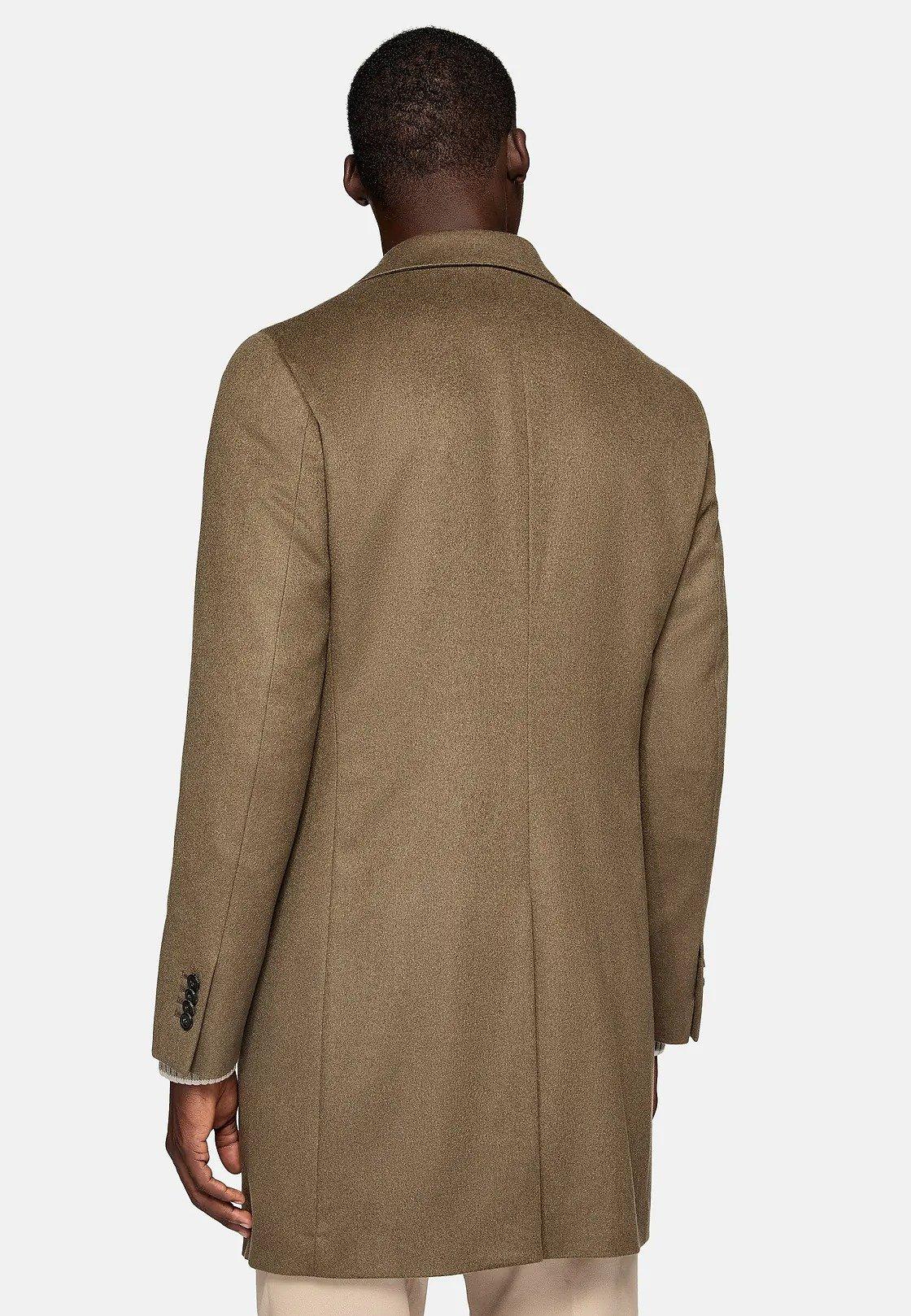 Brown Single-Breasted Coat In Pure Cashmere., , large image number 1