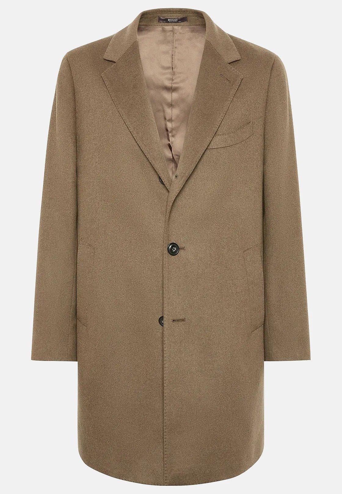 Brown Single-Breasted Coat In Pure Cashmere., , large image number 2